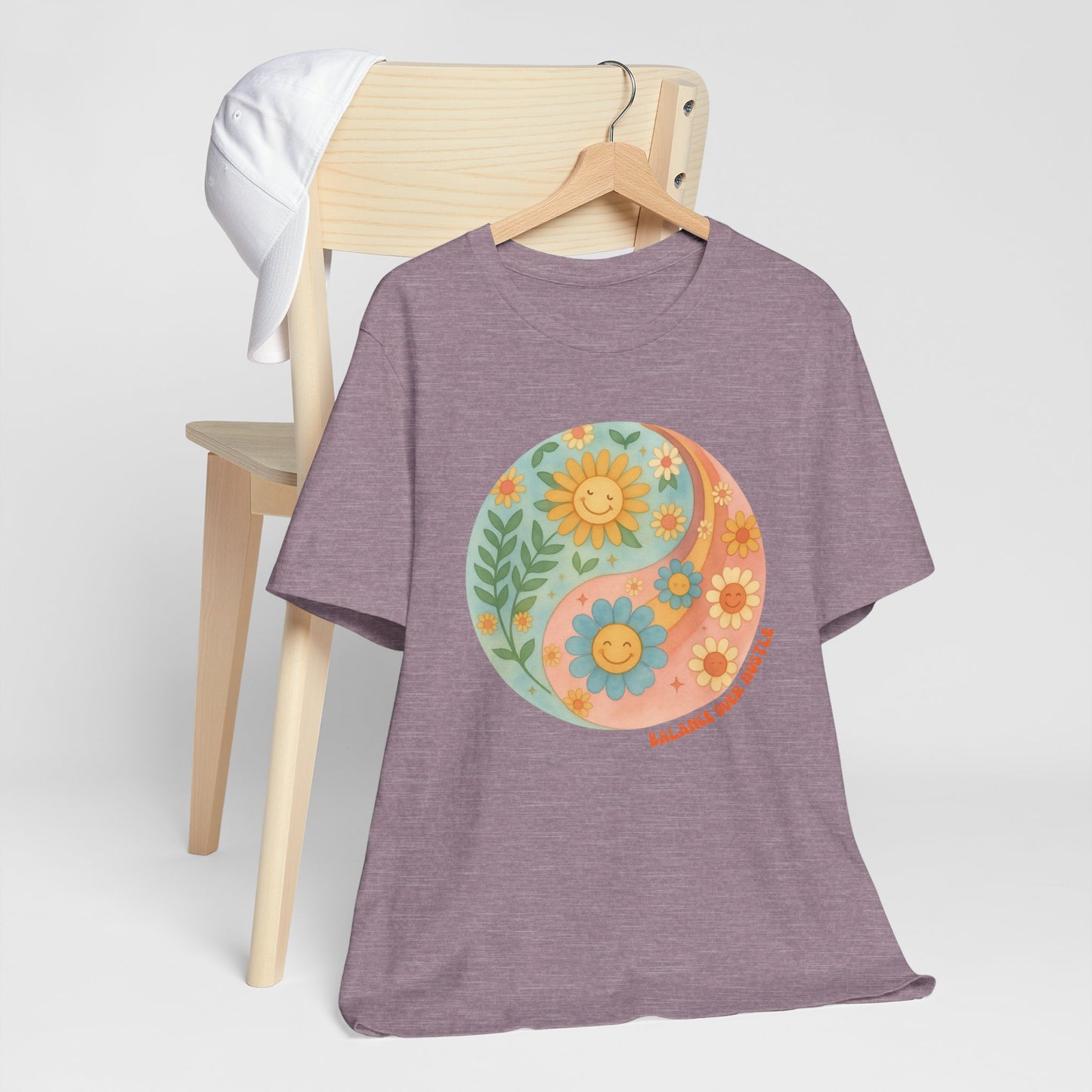 Balance Over Hustle Inspirational Graphic T-Shirt