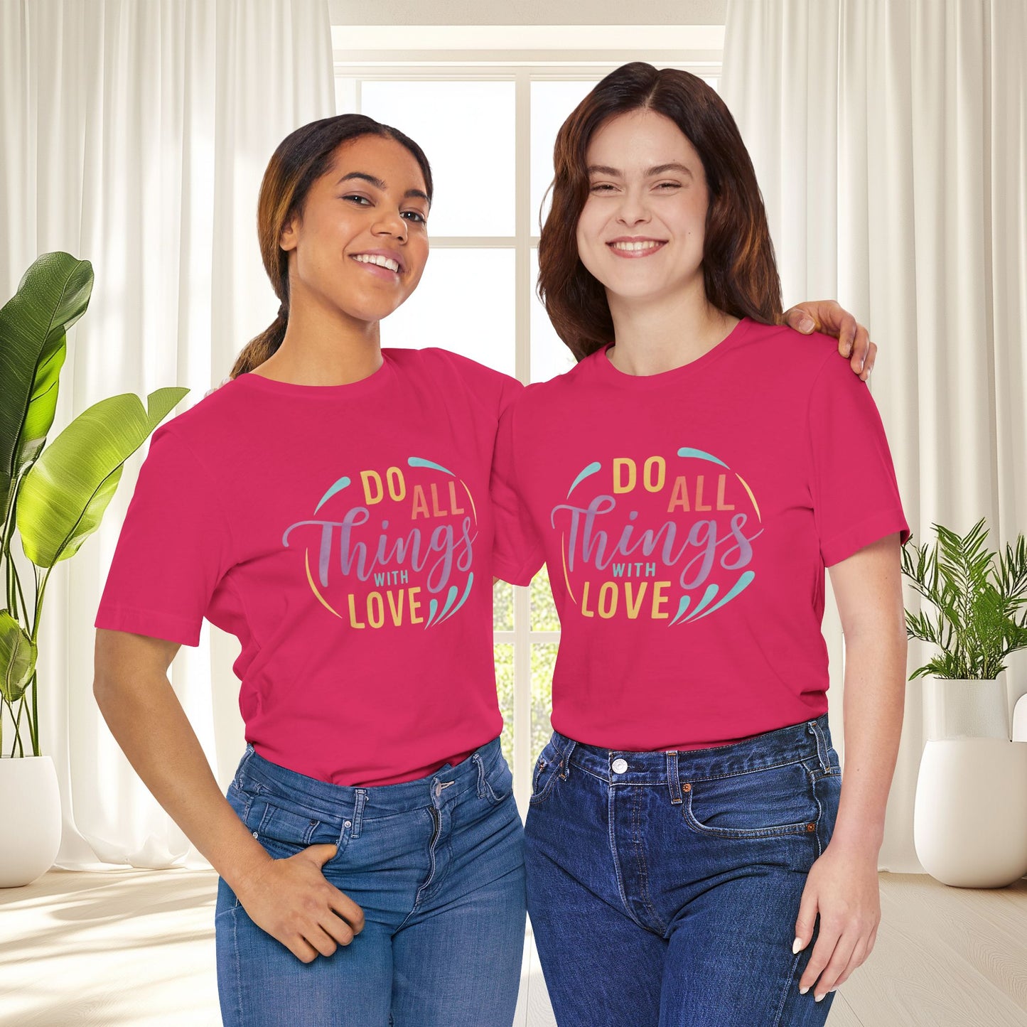 Do All Things With Love Inspirational Graphic T-Shirt