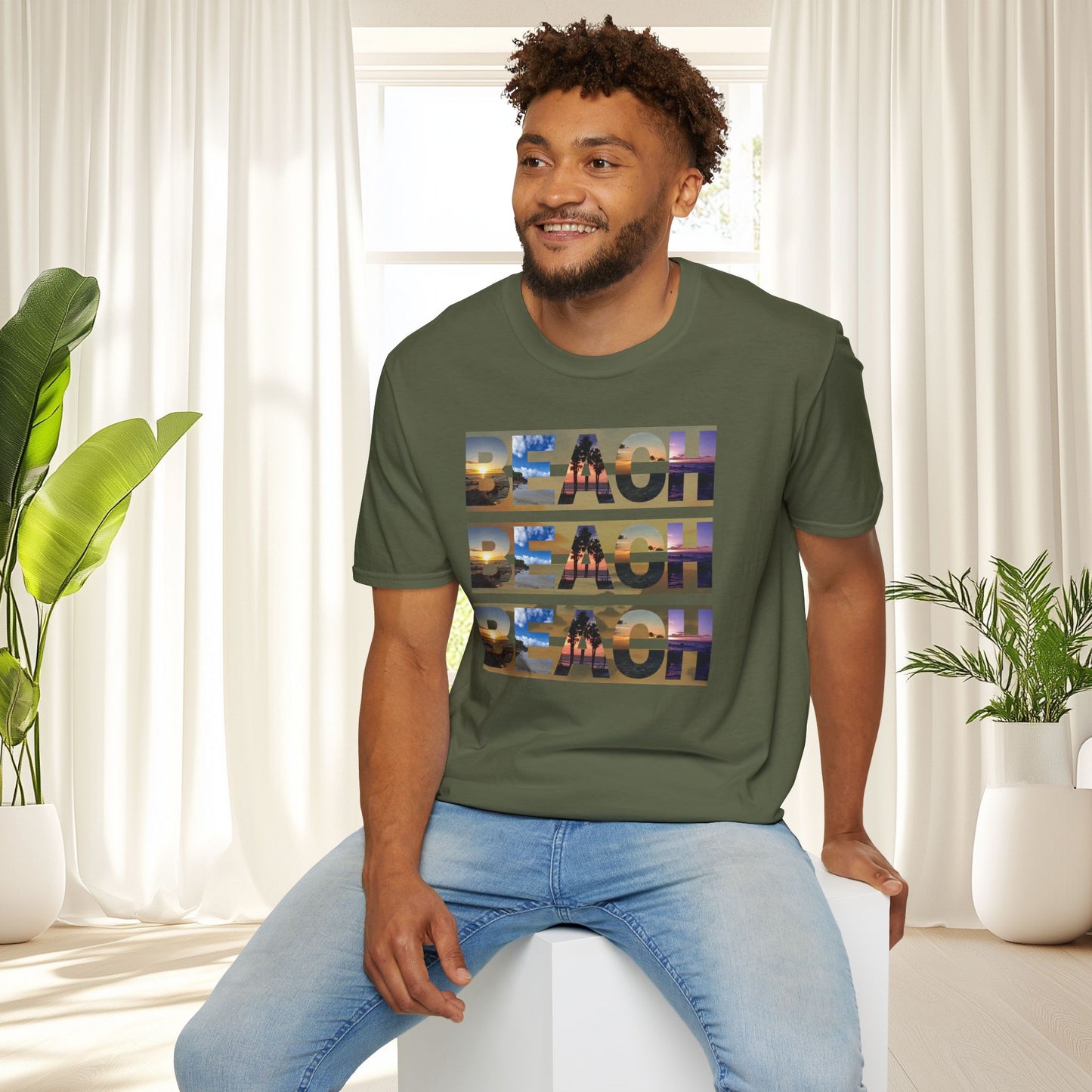 Copy of Beach on Repeat- Sunset Graphic Tee