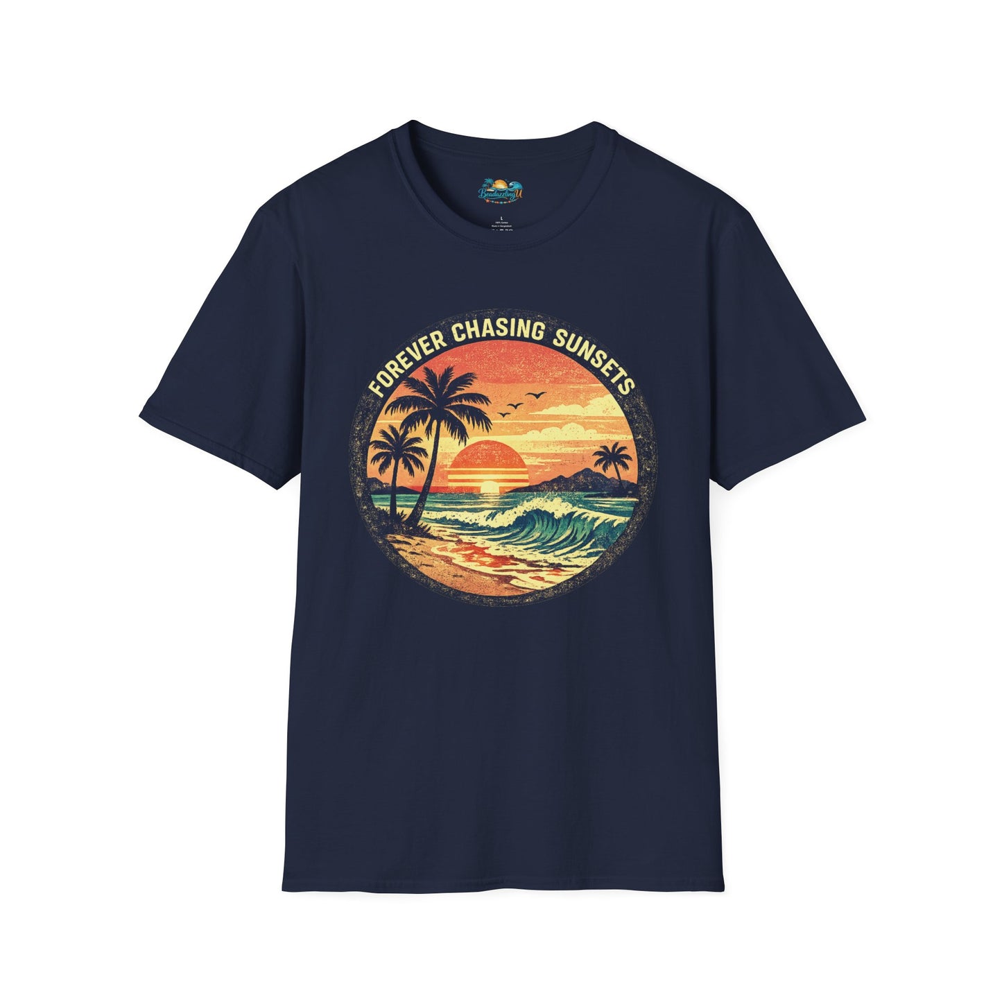 Forever Chasing Sunsets T-Shirt — Vintage Beach Sunset