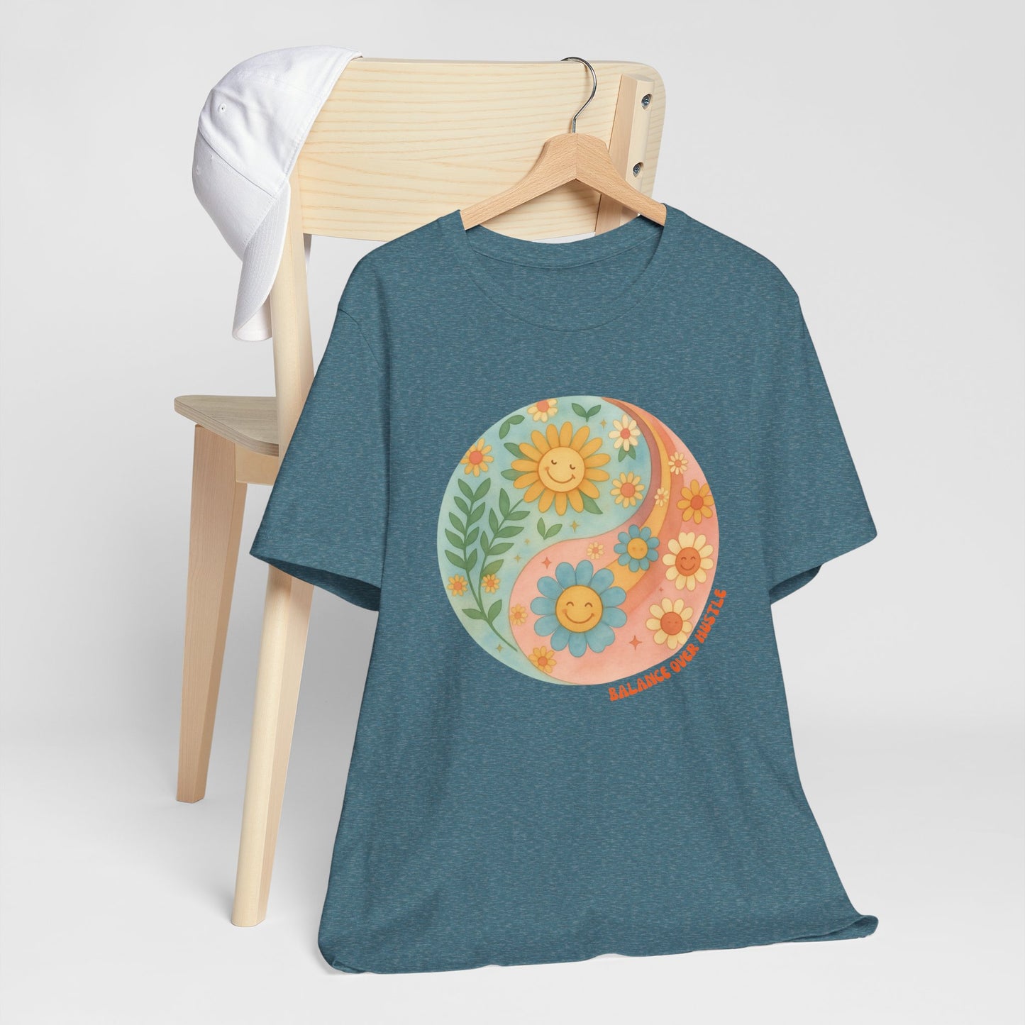 Balance Over Hustle Inspirational Graphic T-Shirt