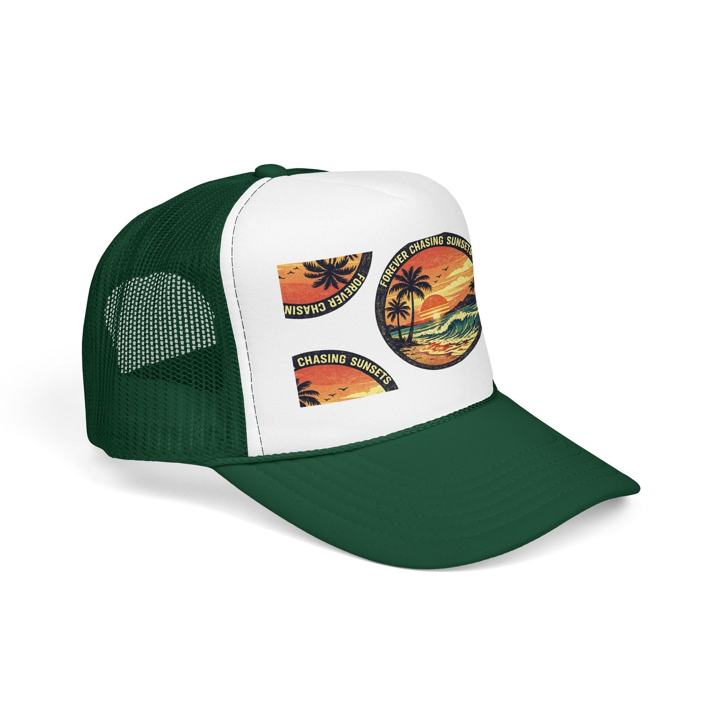 Chasing Sunsets Trucker Hat — Vintage Beach Foam Cap