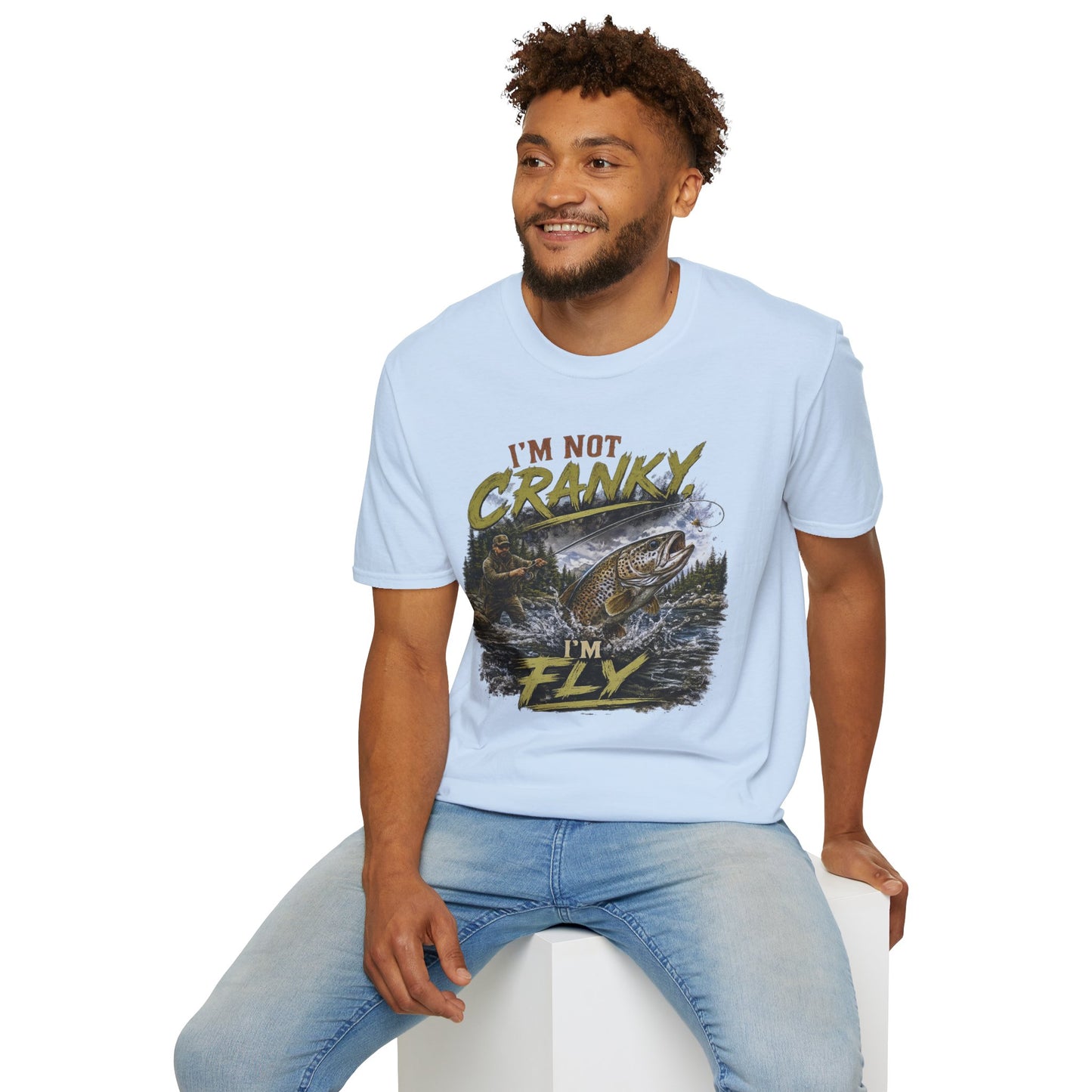 "I’m Not Cranky, I’m Fly" Vintage Trout Fly-Fishing Tee