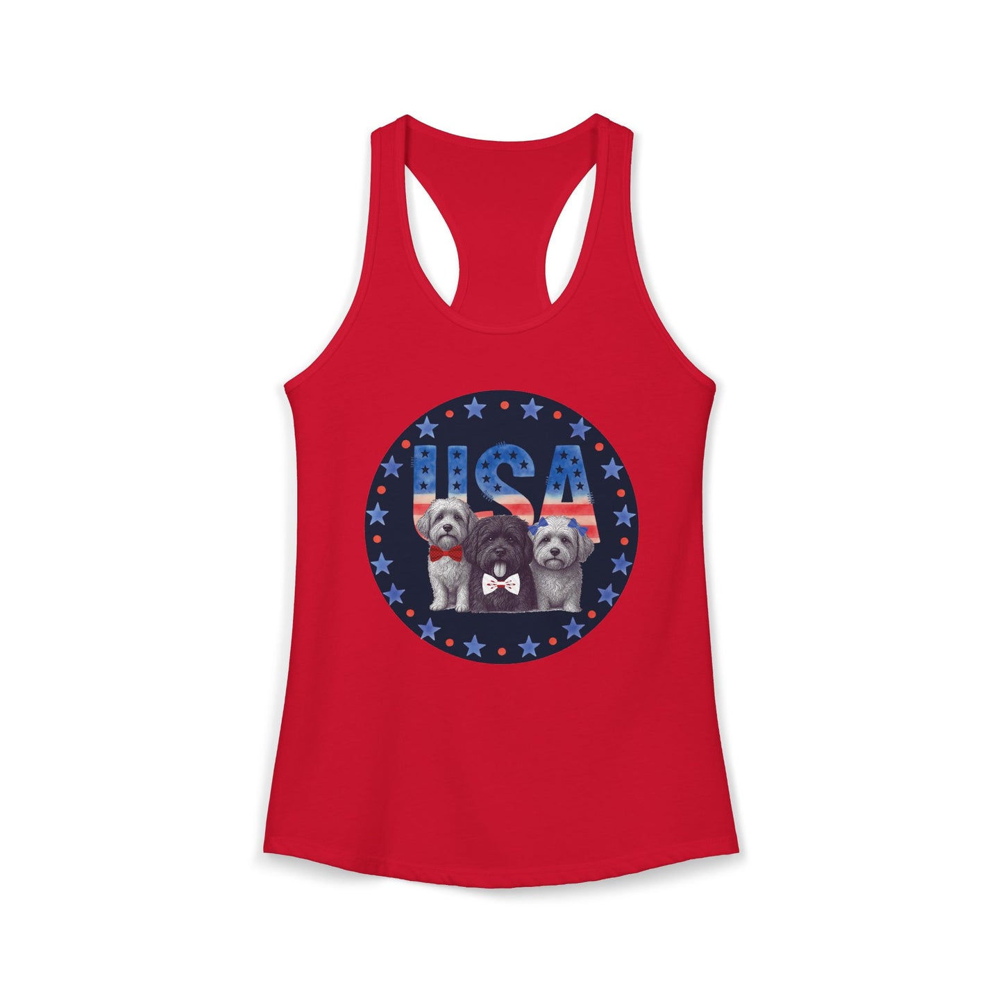 USA Puppy -Women's Ideal Racerback Tank
