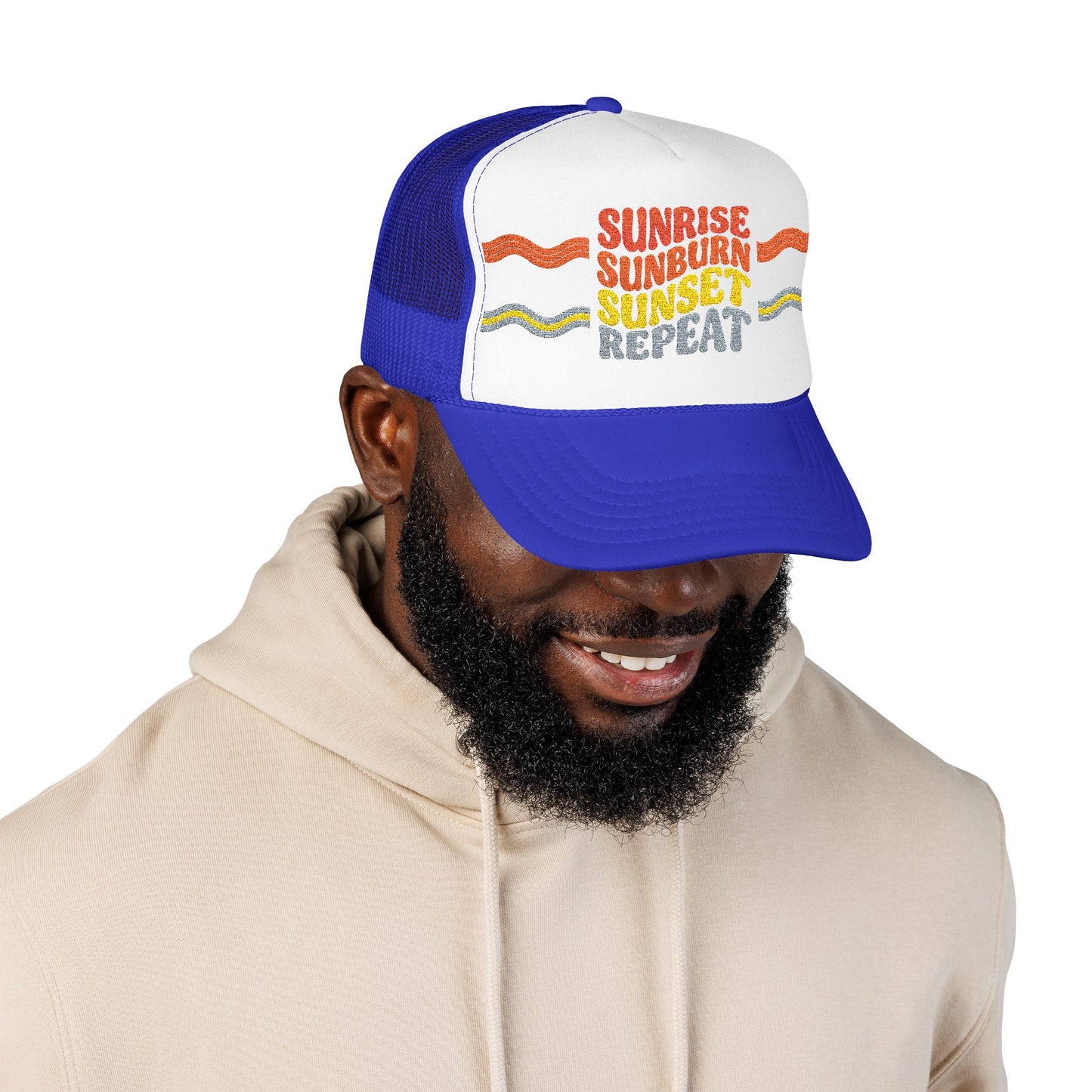 Sunrise Sunburn Sunset Repeat- Foam Trucker Hat