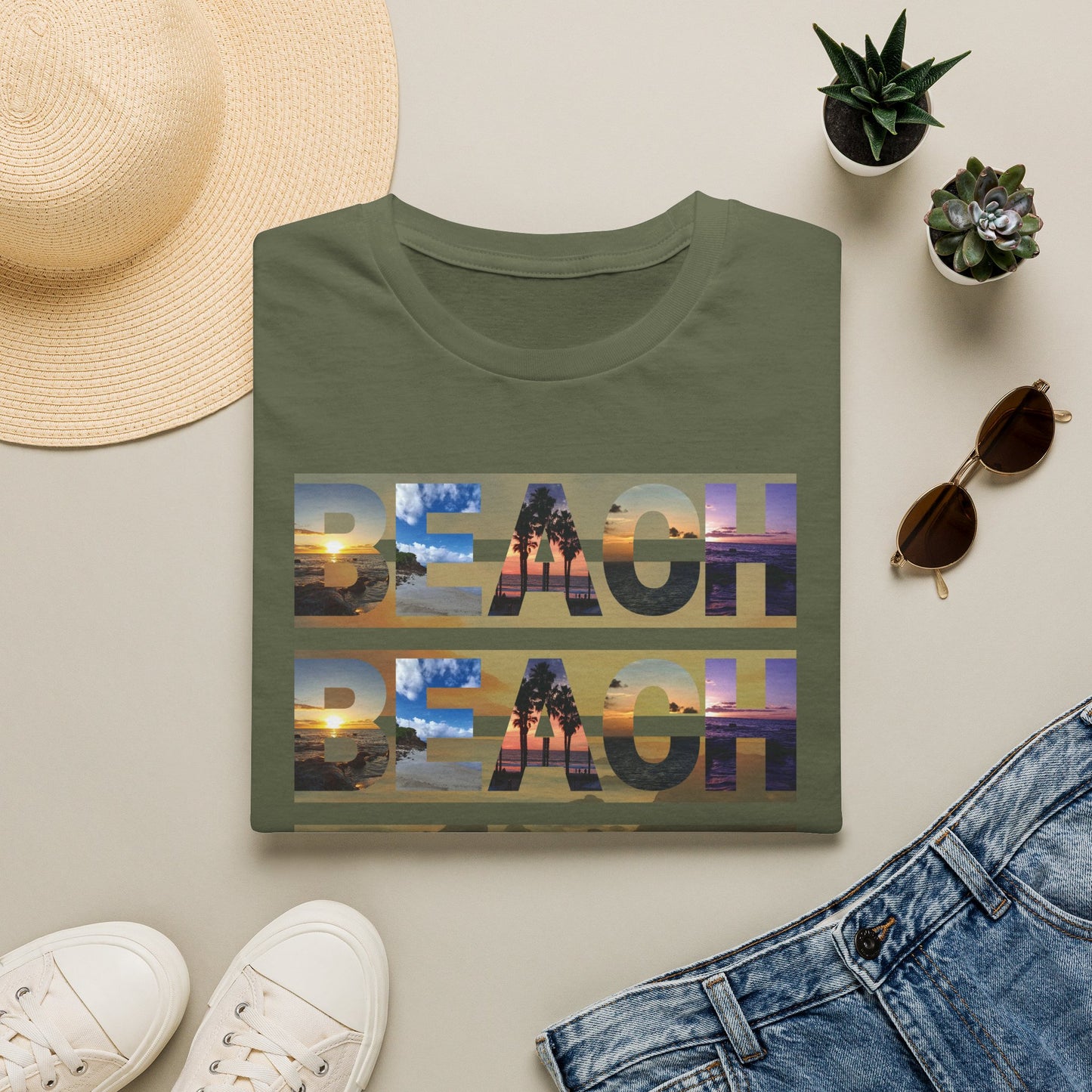 Copy of Beach on Repeat- Sunset Graphic Tee