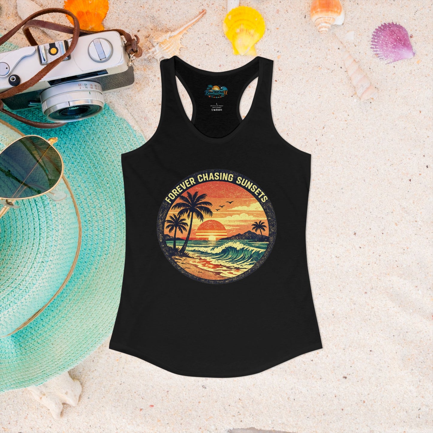 "Forever Chasing Sunsets" -Women's Racerback Tank