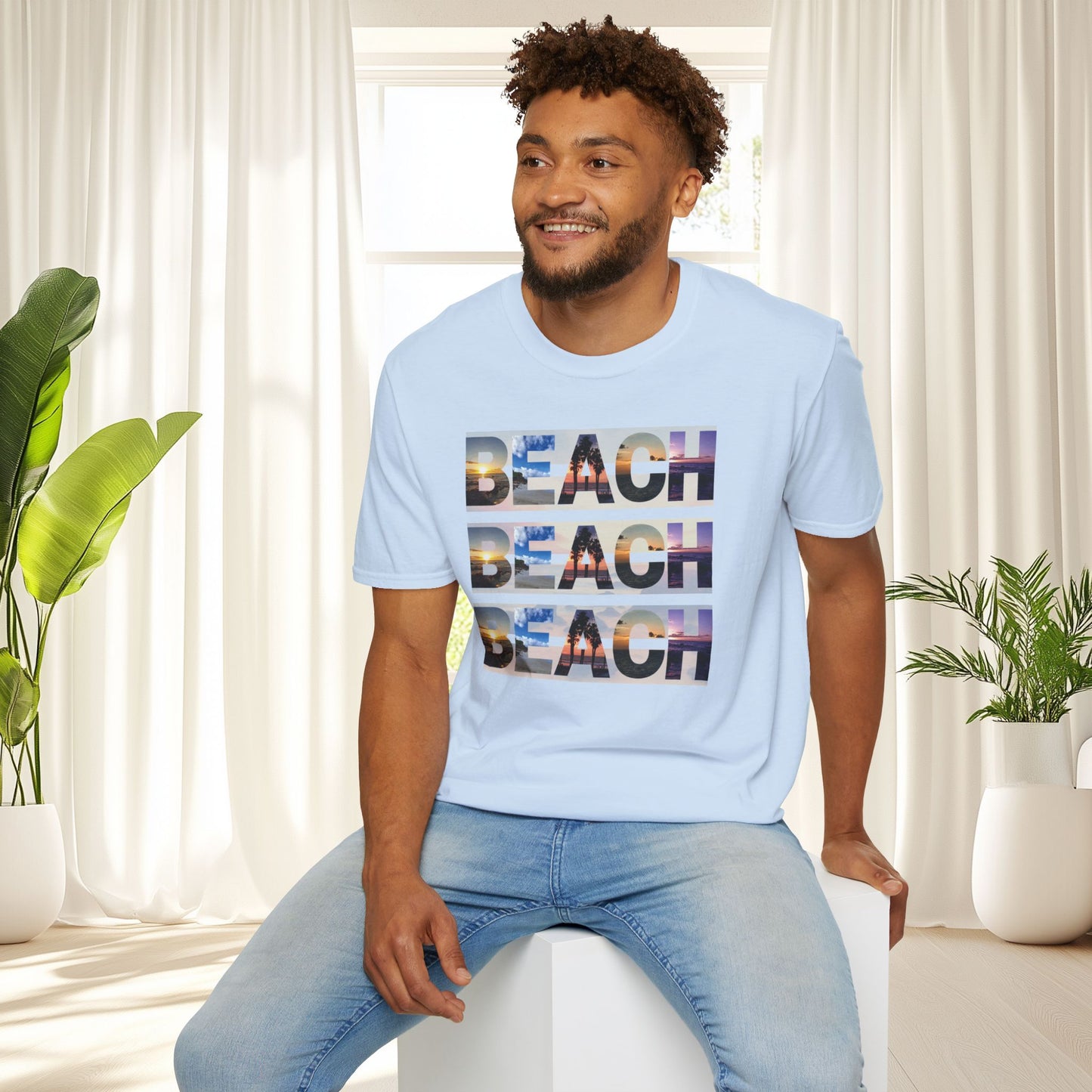 Copy of Beach on Repeat- Sunset Graphic Tee