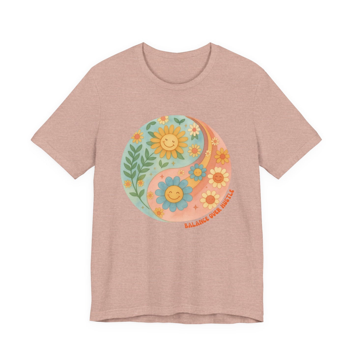 Balance Over Hustle Inspirational Graphic T-Shirt