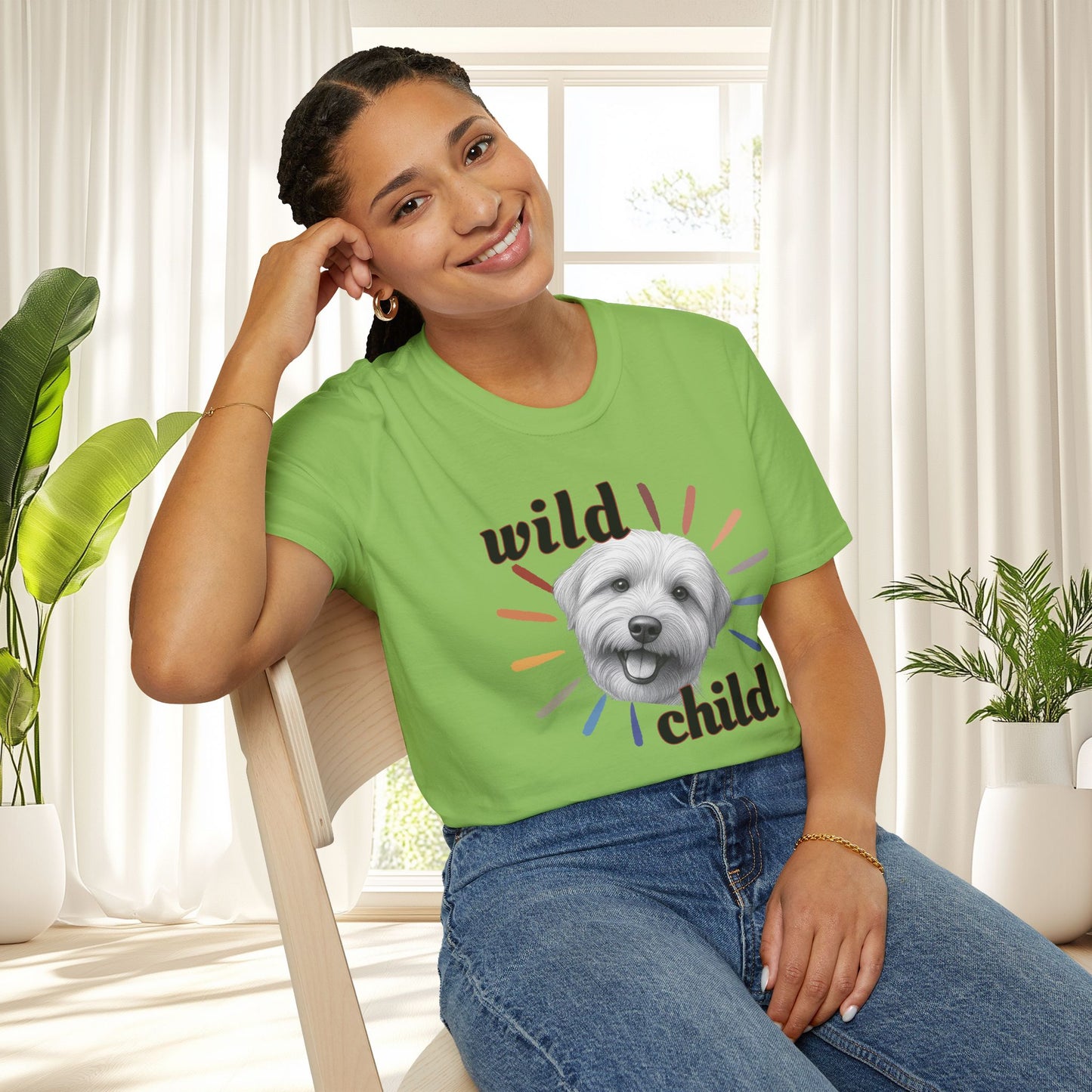 "Wild Child" T‑Shirt -Graphic Tee for Dog Lovers