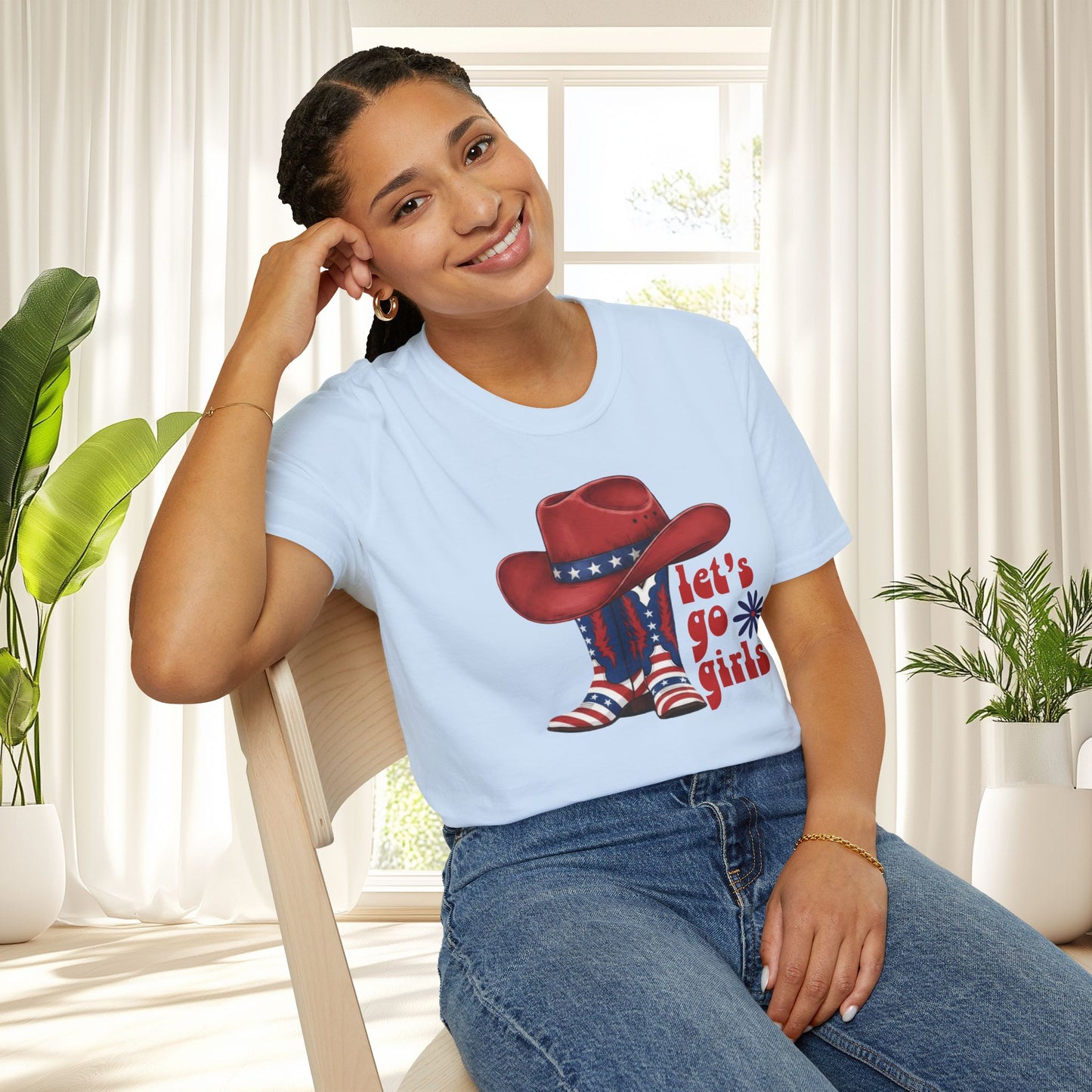 Let's Go Girls Patriotic Cowgirl T-Shirt