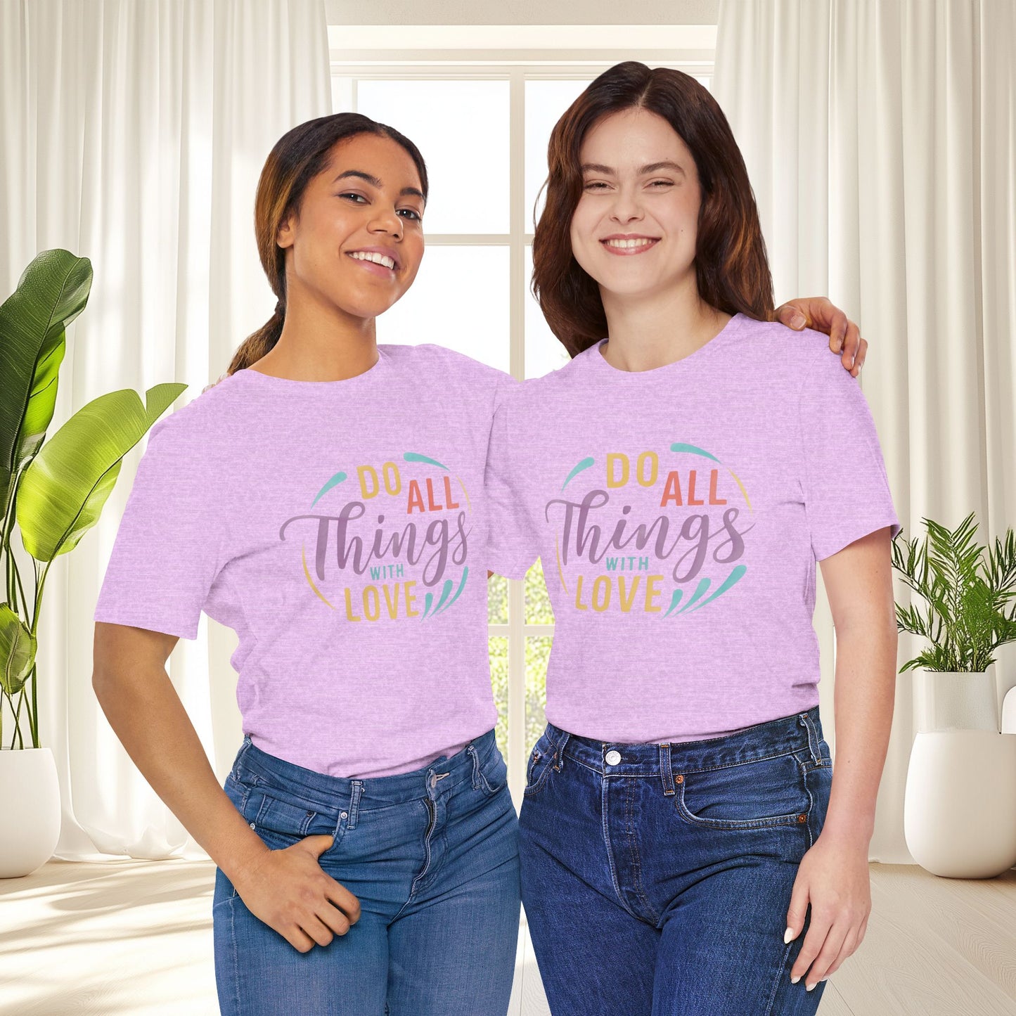 Do All Things With Love Inspirational Graphic T-Shirt