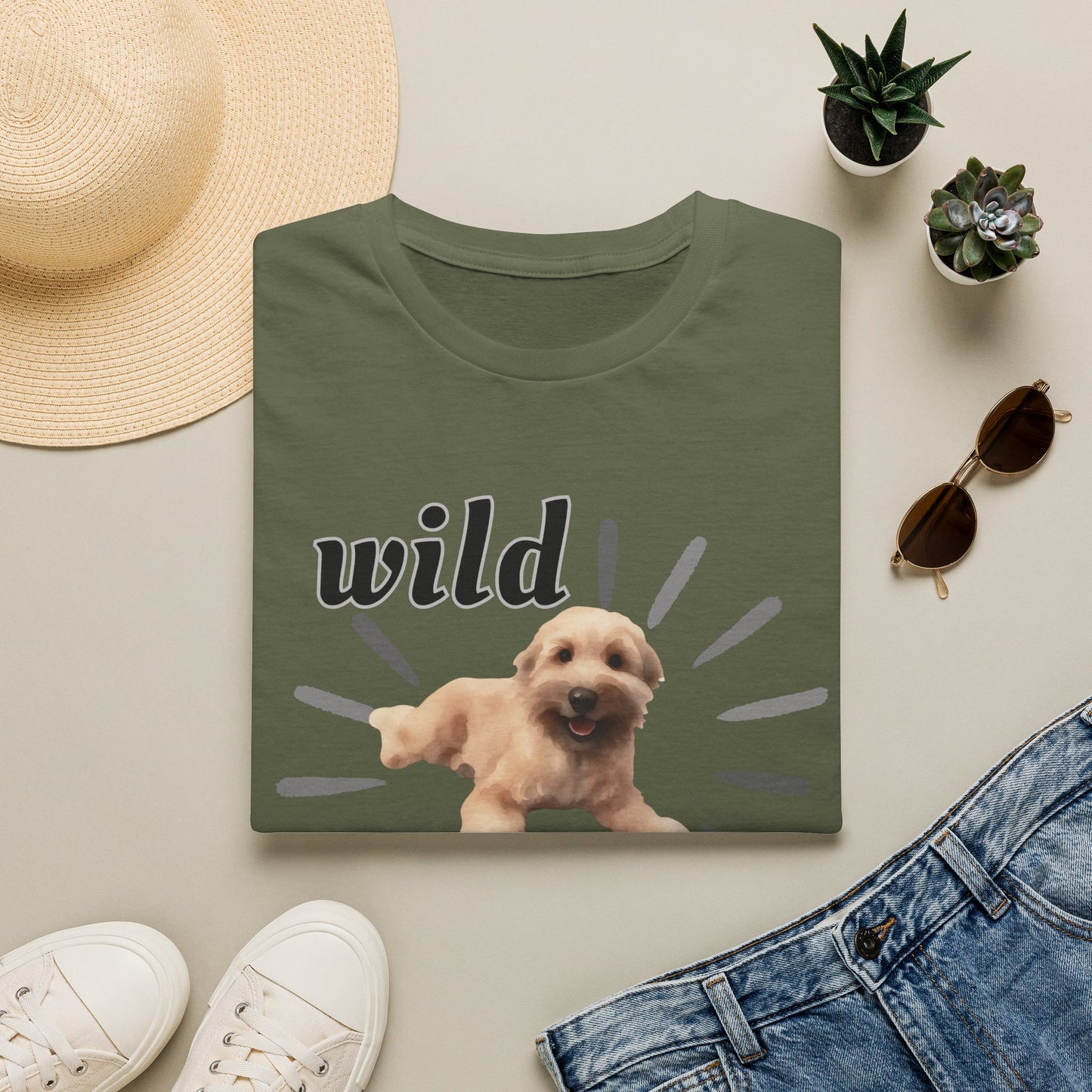 "Wild Child"- Wheaten Puppy Graphic Tee