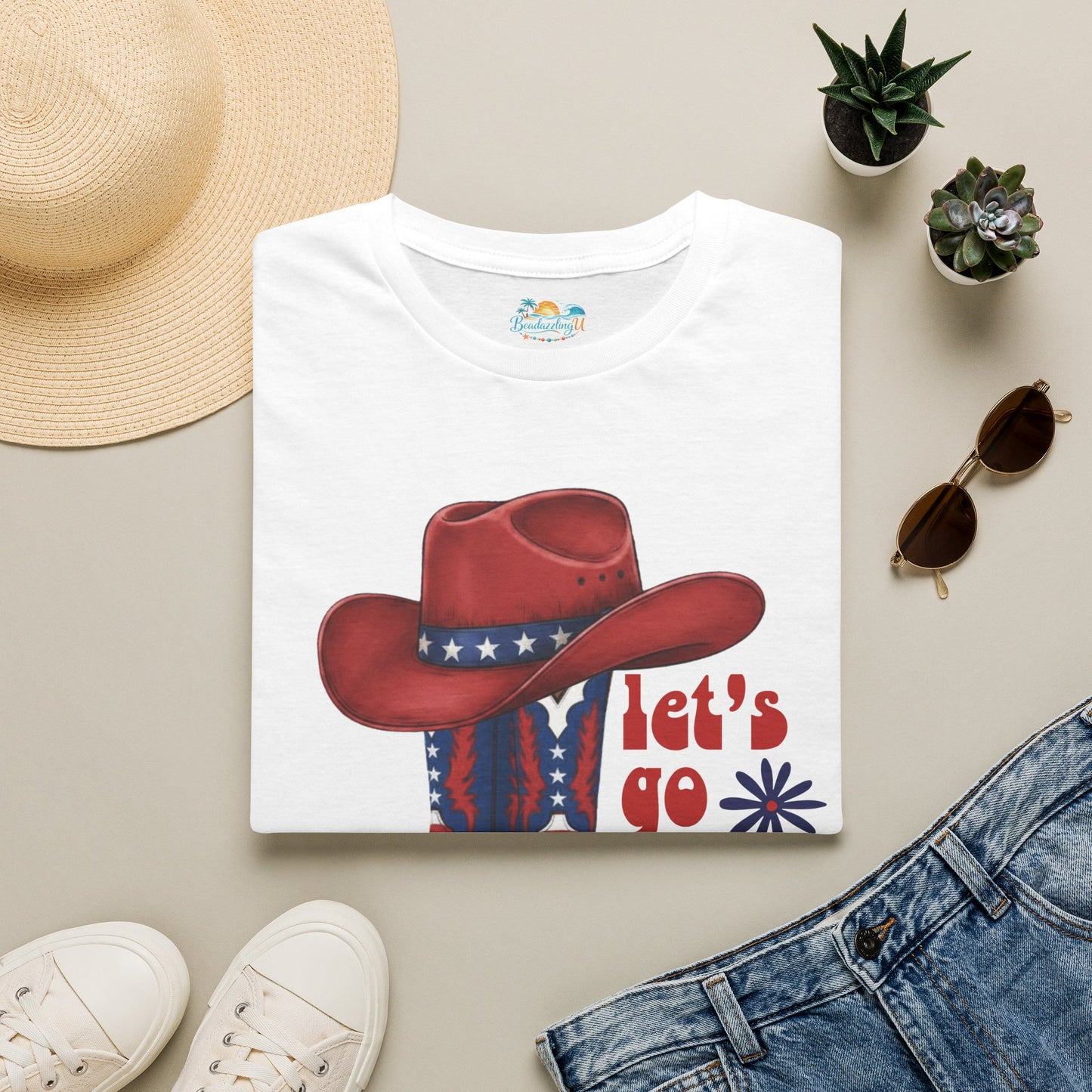 Let's Go Girls Patriotic Cowgirl T-Shirt