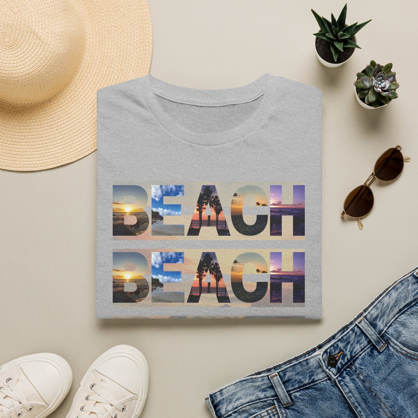 Copy of Beach on Repeat- Sunset Graphic Tee