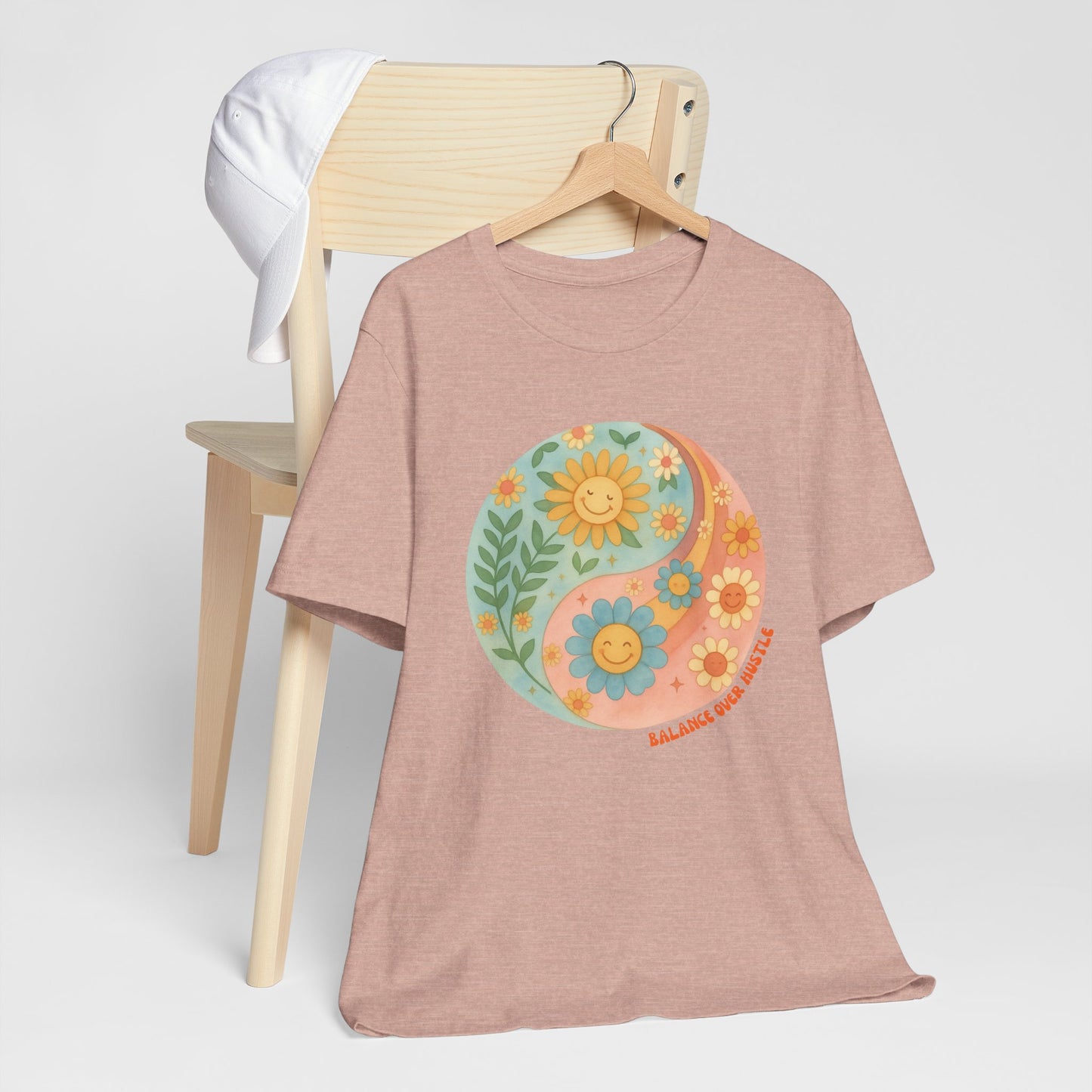 Balance Over Hustle Inspirational Graphic T-Shirt