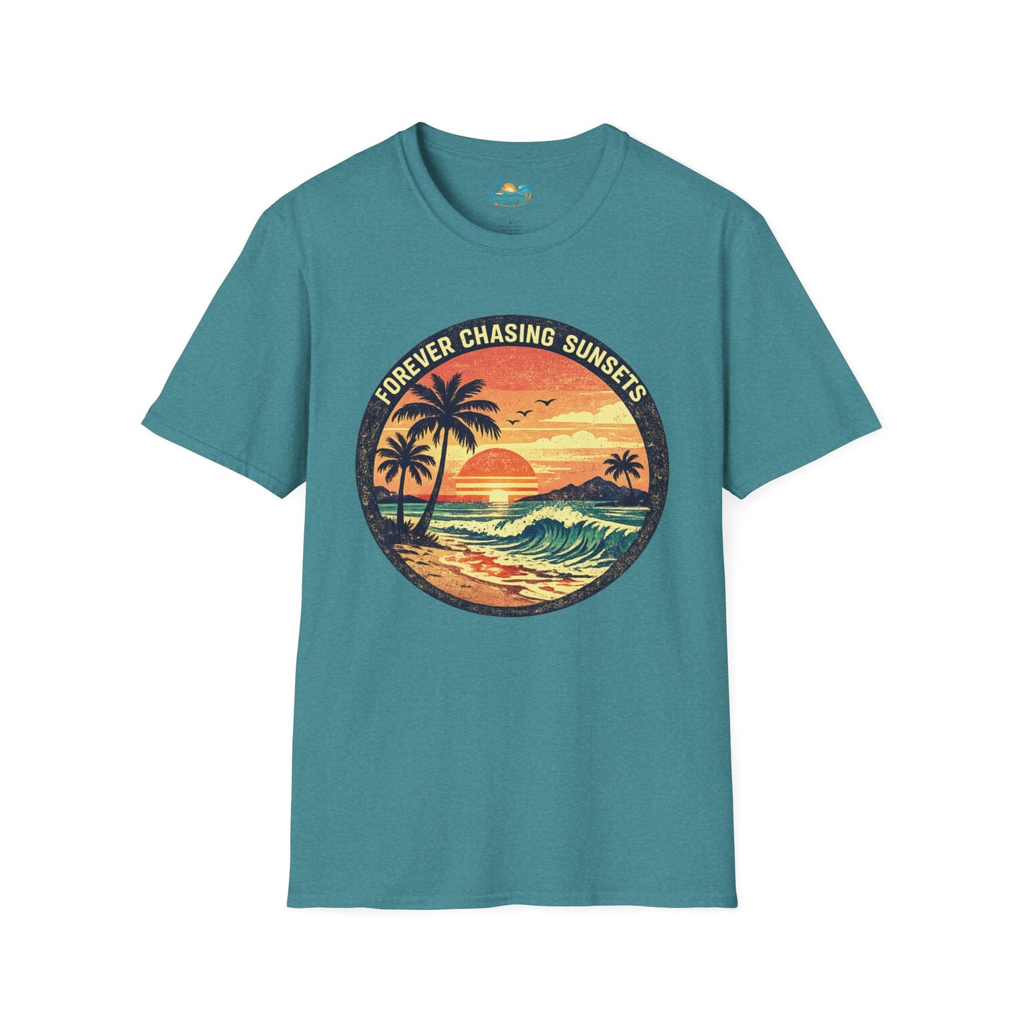 Forever Chasing Sunsets T-Shirt — Vintage Beach Sunset