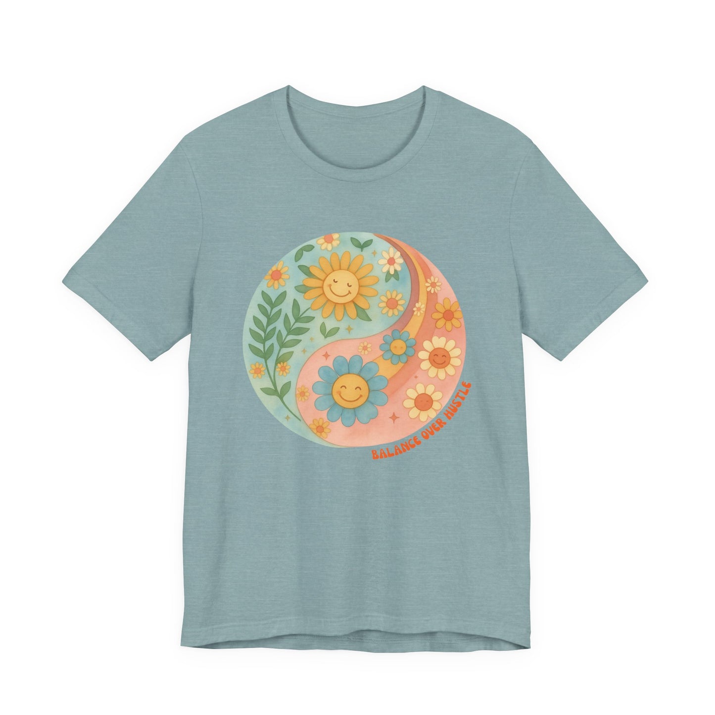 Balance Over Hustle Inspirational Graphic T-Shirt