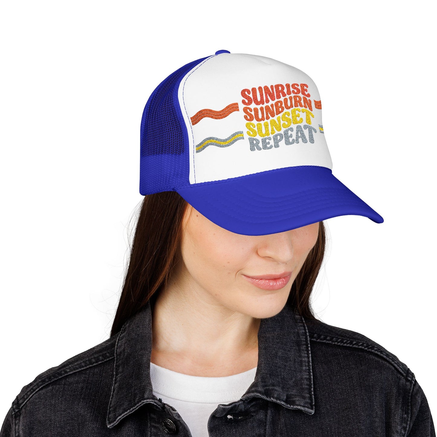 Sunrise Sunburn Sunset Repeat- Foam Trucker Hat