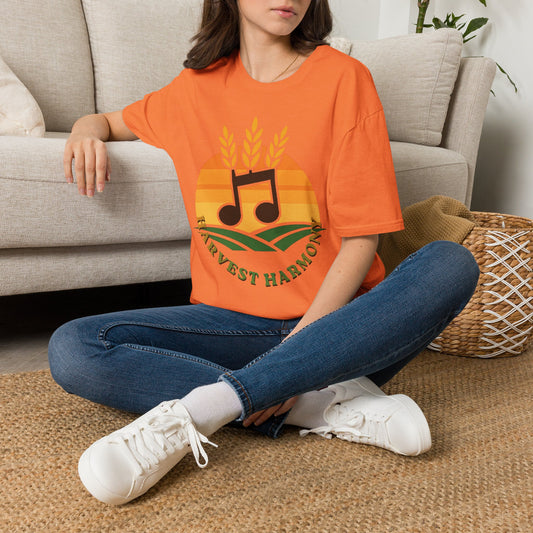 Harvest Harmony T-Shirt | Music Notes with Wheat Sunset