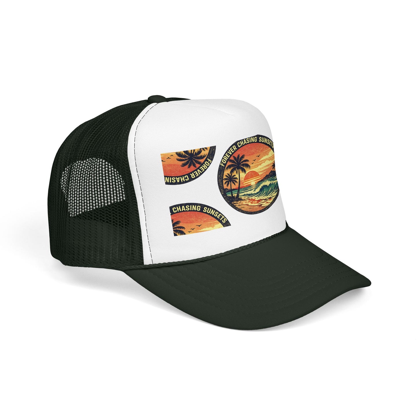 Chasing Sunsets Trucker Hat — Vintage Beach Foam Cap