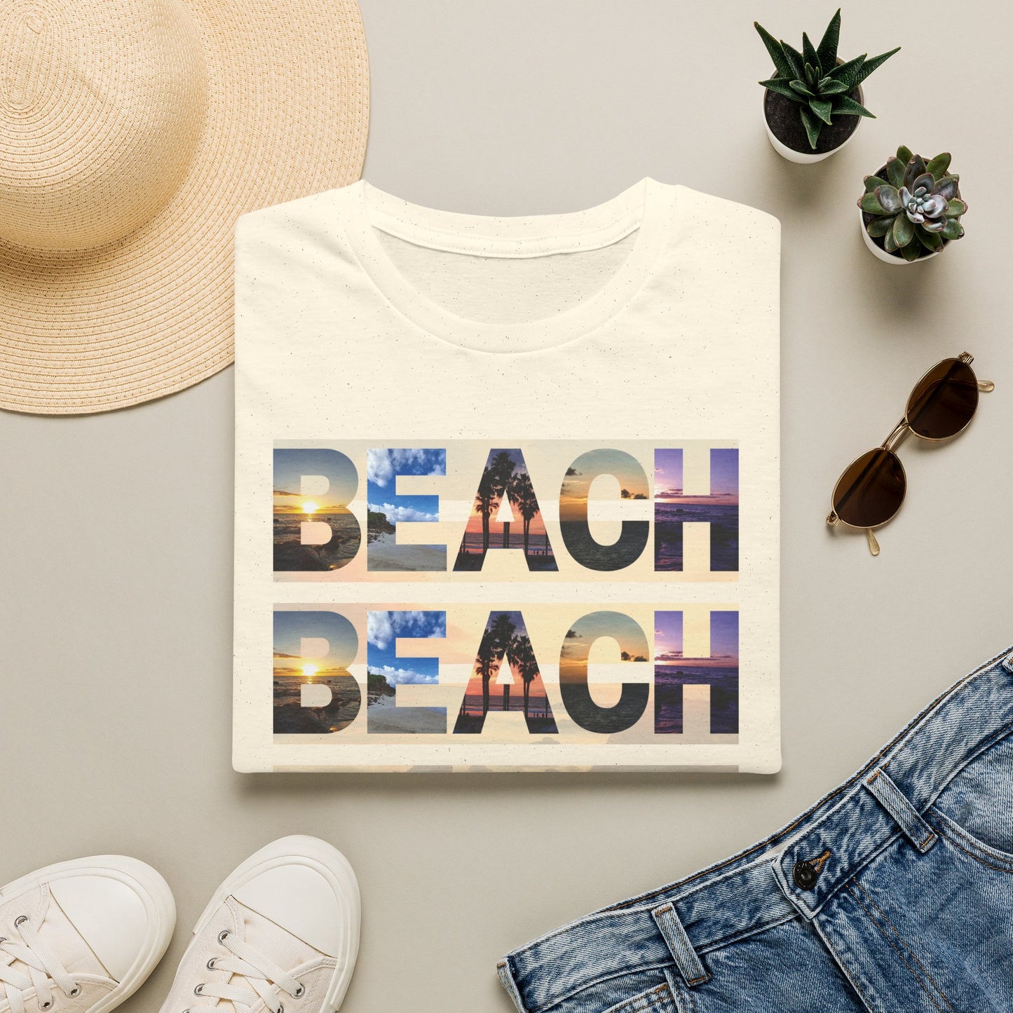 Copy of Beach on Repeat- Sunset Graphic Tee