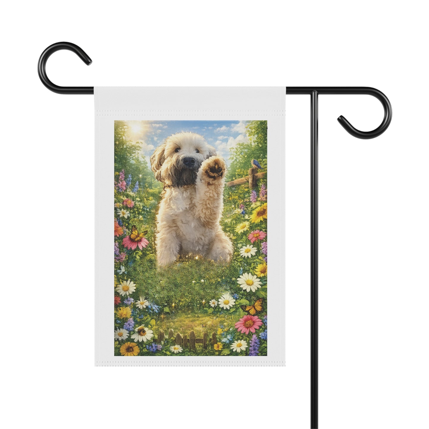 Wheaten Terrier Spring Garden Flag / Decorative House Banner