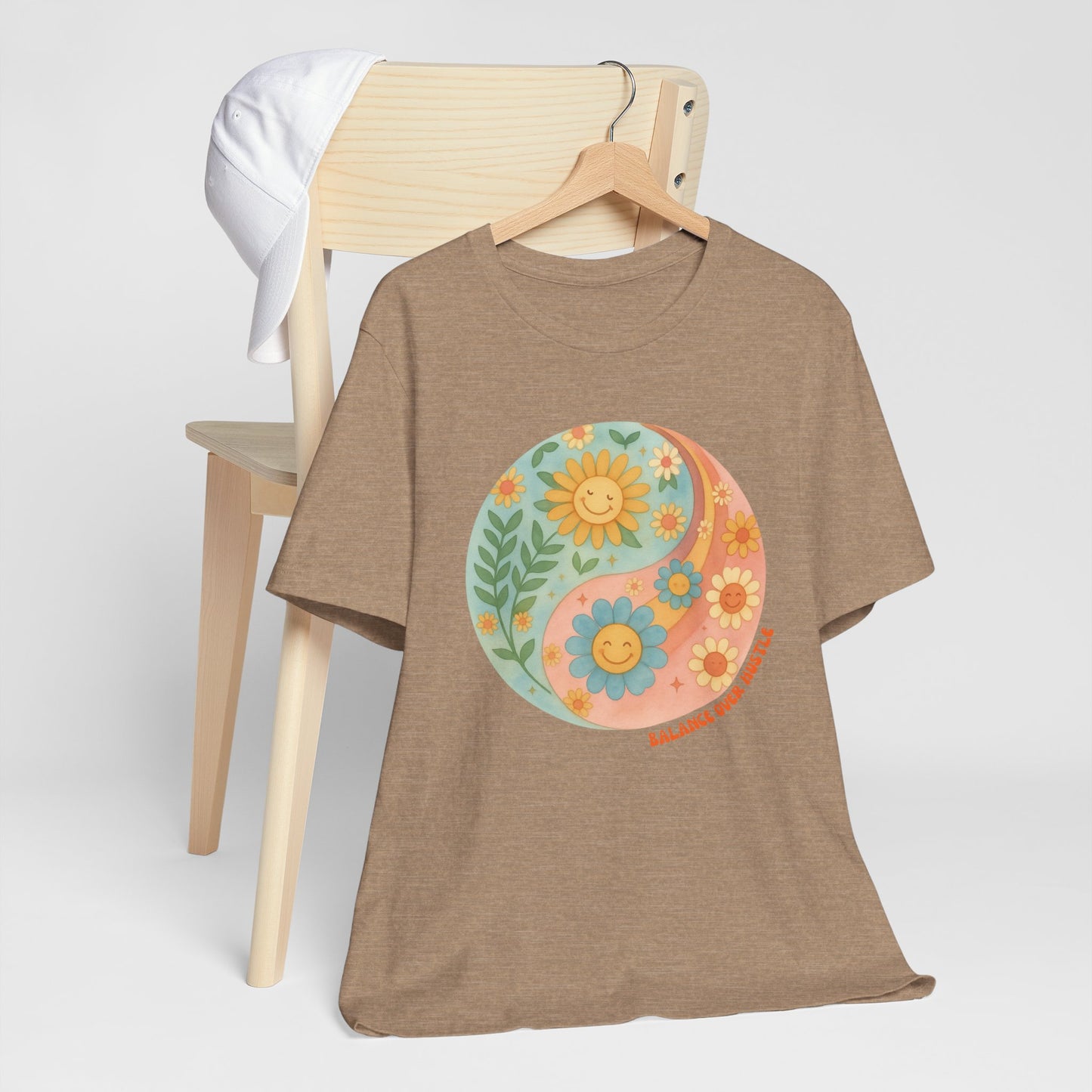 Balance Over Hustle Inspirational Graphic T-Shirt