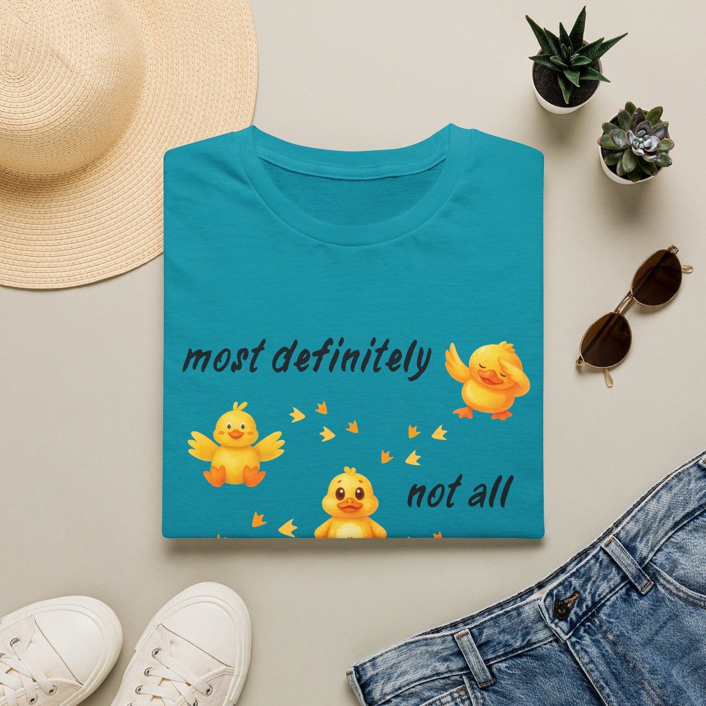 'Most definitely not all in a row' Cute Chick T-Shirt