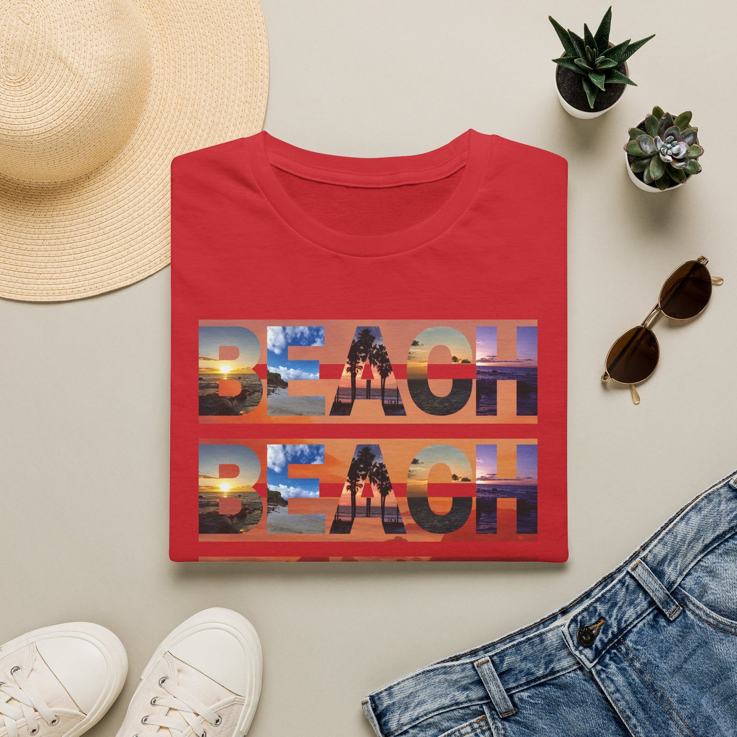 Copy of Beach on Repeat- Sunset Graphic Tee