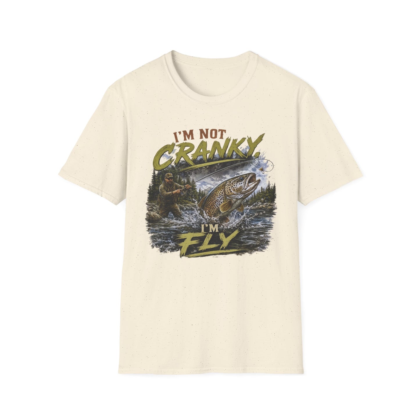 "I’m Not Cranky, I’m Fly" Vintage Trout Fly-Fishing Tee