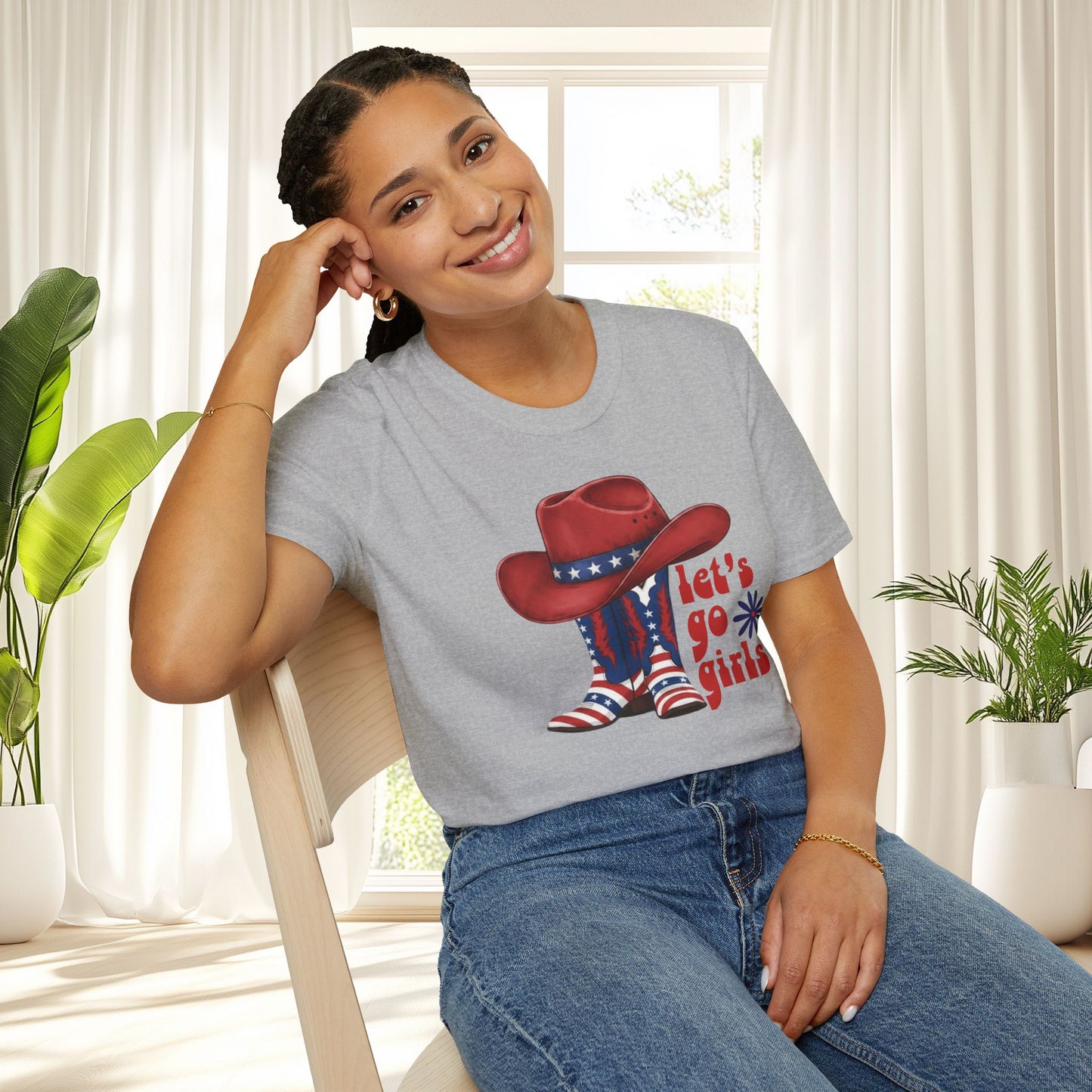 Let's Go Girls Patriotic Cowgirl T-Shirt