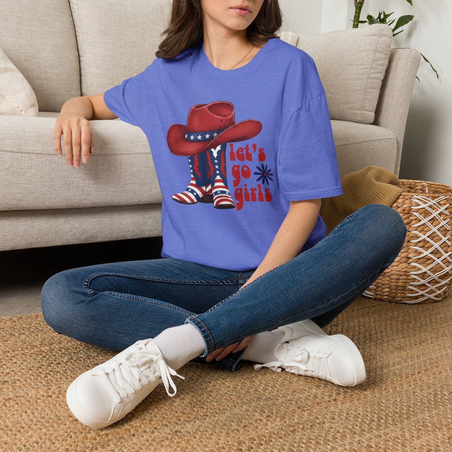 Let's Go Girls Patriotic Cowgirl T-Shirt