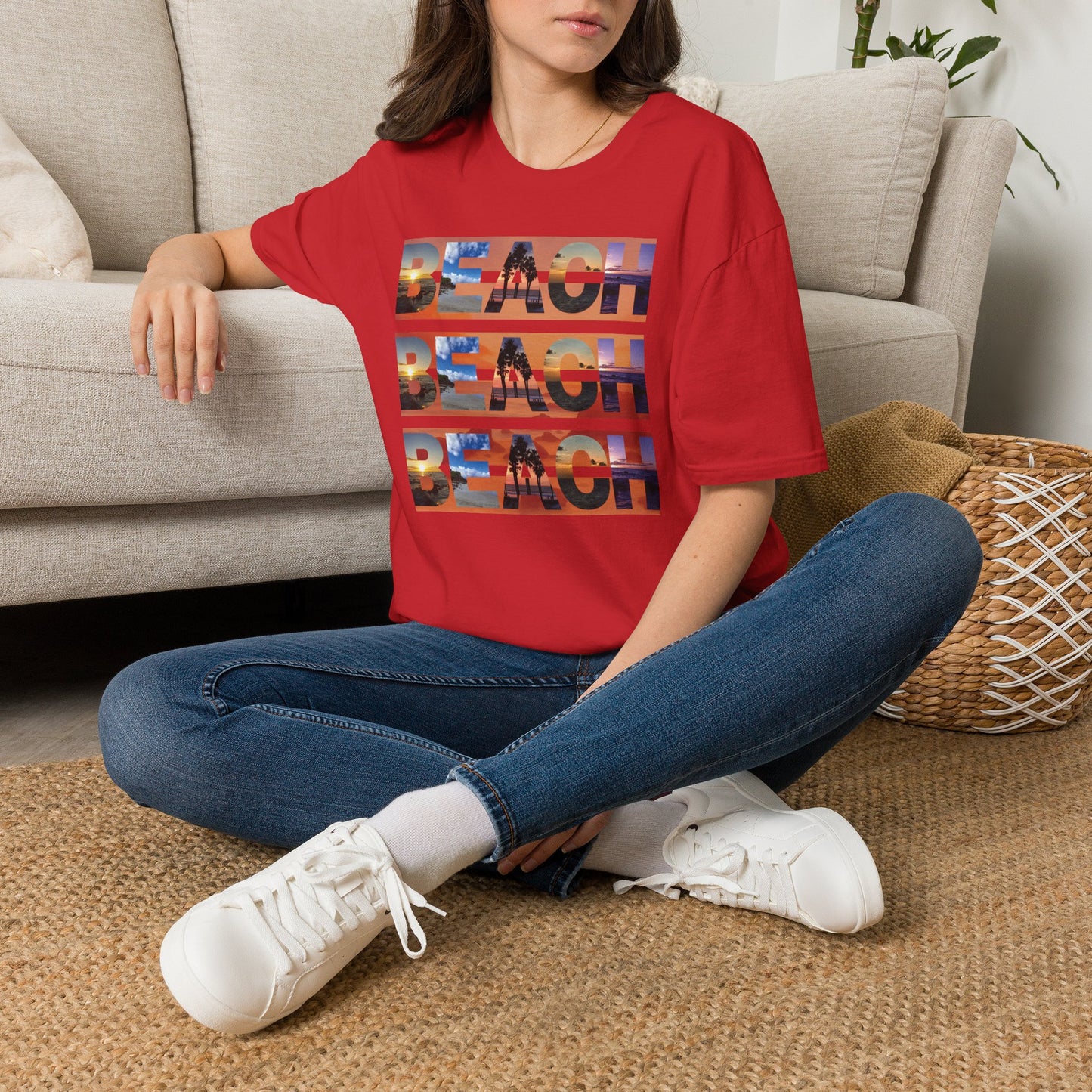 Copy of Beach on Repeat- Sunset Graphic Tee