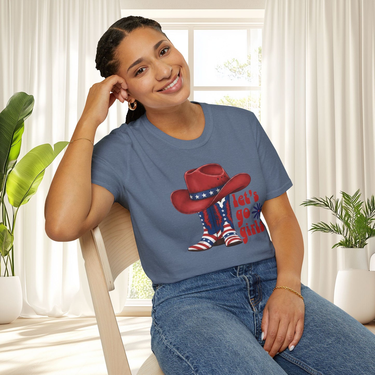 Let's Go Girls Patriotic Cowgirl T-Shirt