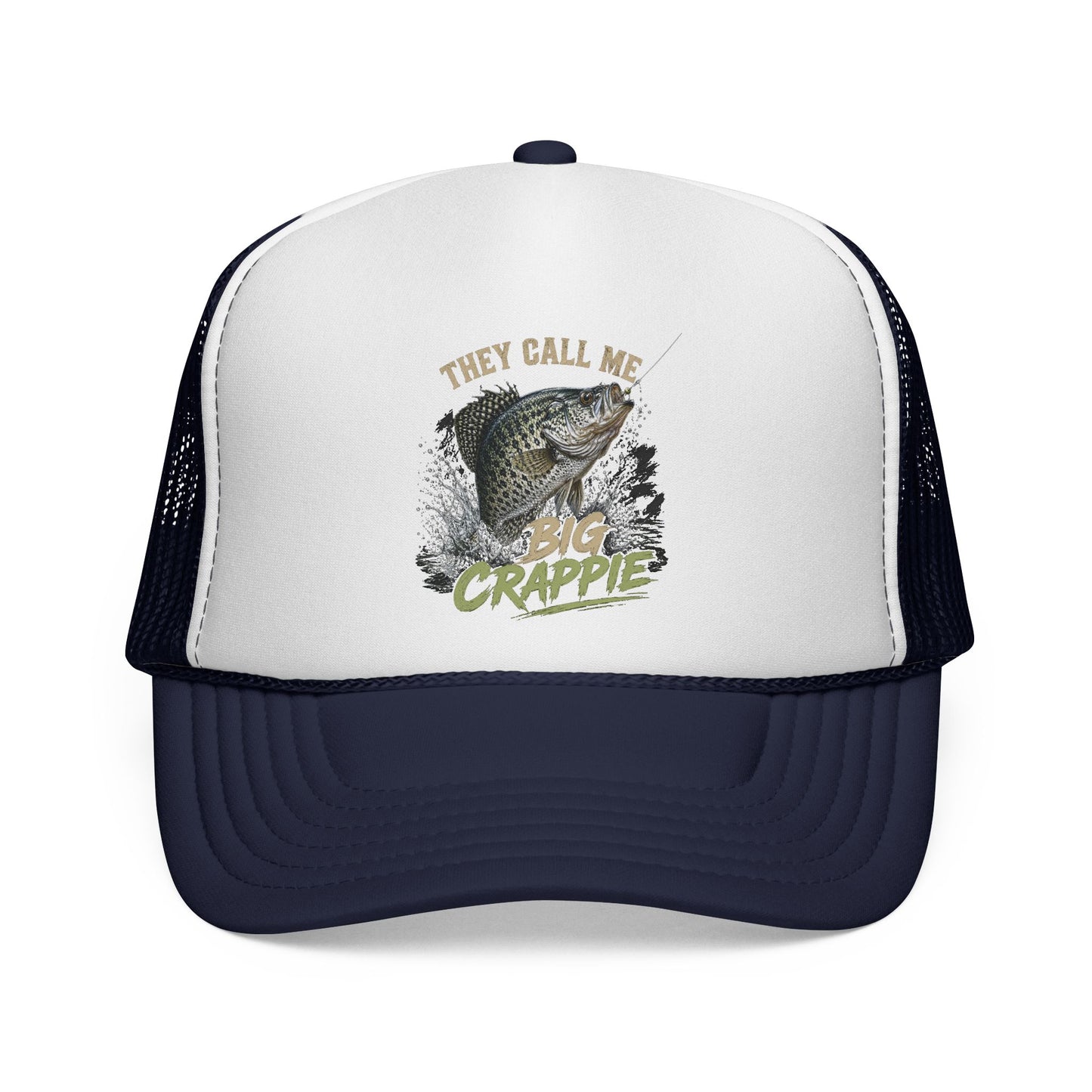 "They Call Me Big Crappie" Crappie Fishing Trucker Cap – Mesh Hat for Anglers