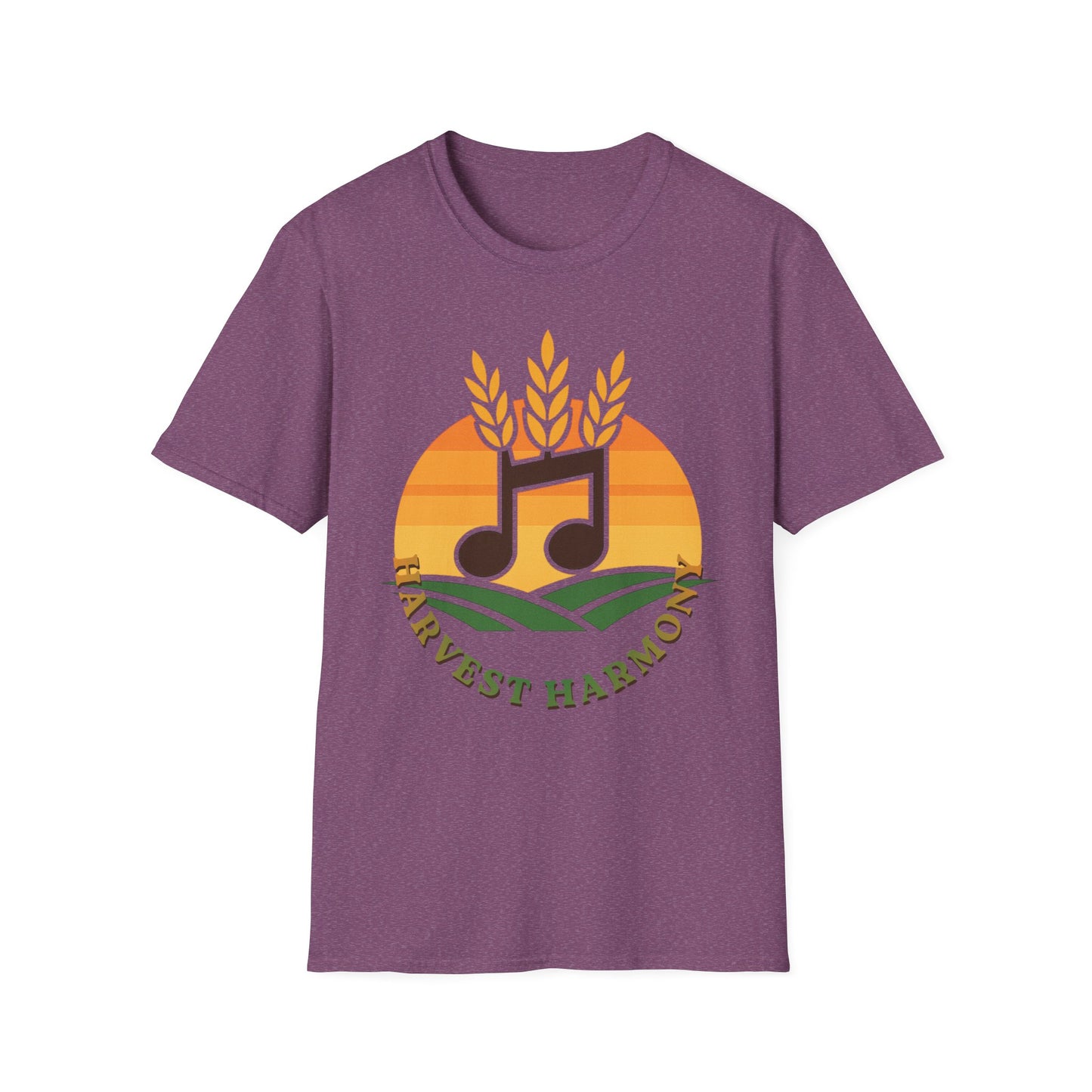 Harvest Harmony T-Shirt | Music Notes with Wheat Sunset
