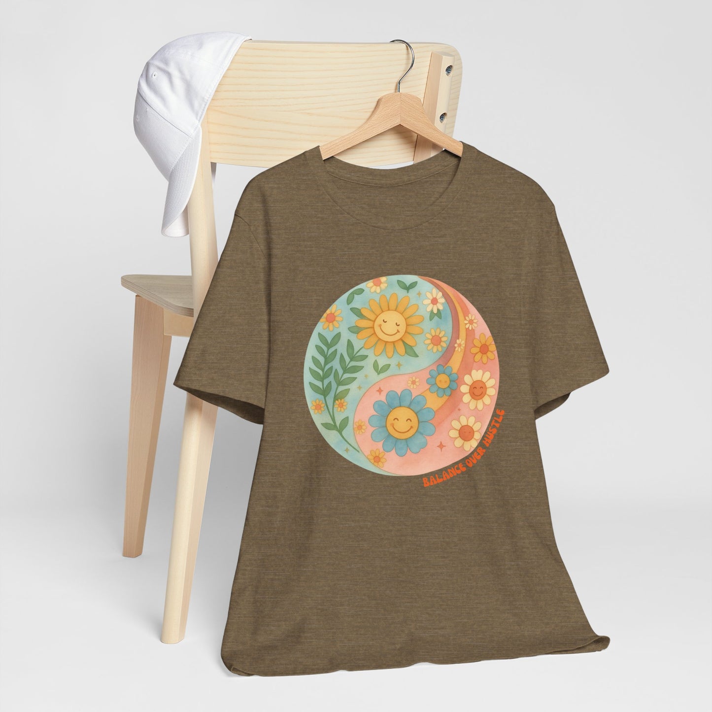 Balance Over Hustle Inspirational Graphic T-Shirt