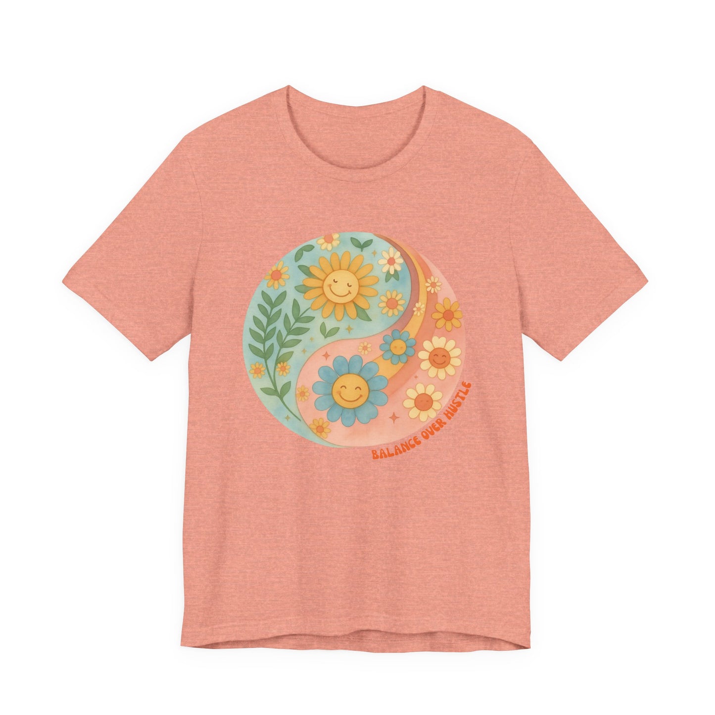 Balance Over Hustle Inspirational Graphic T-Shirt