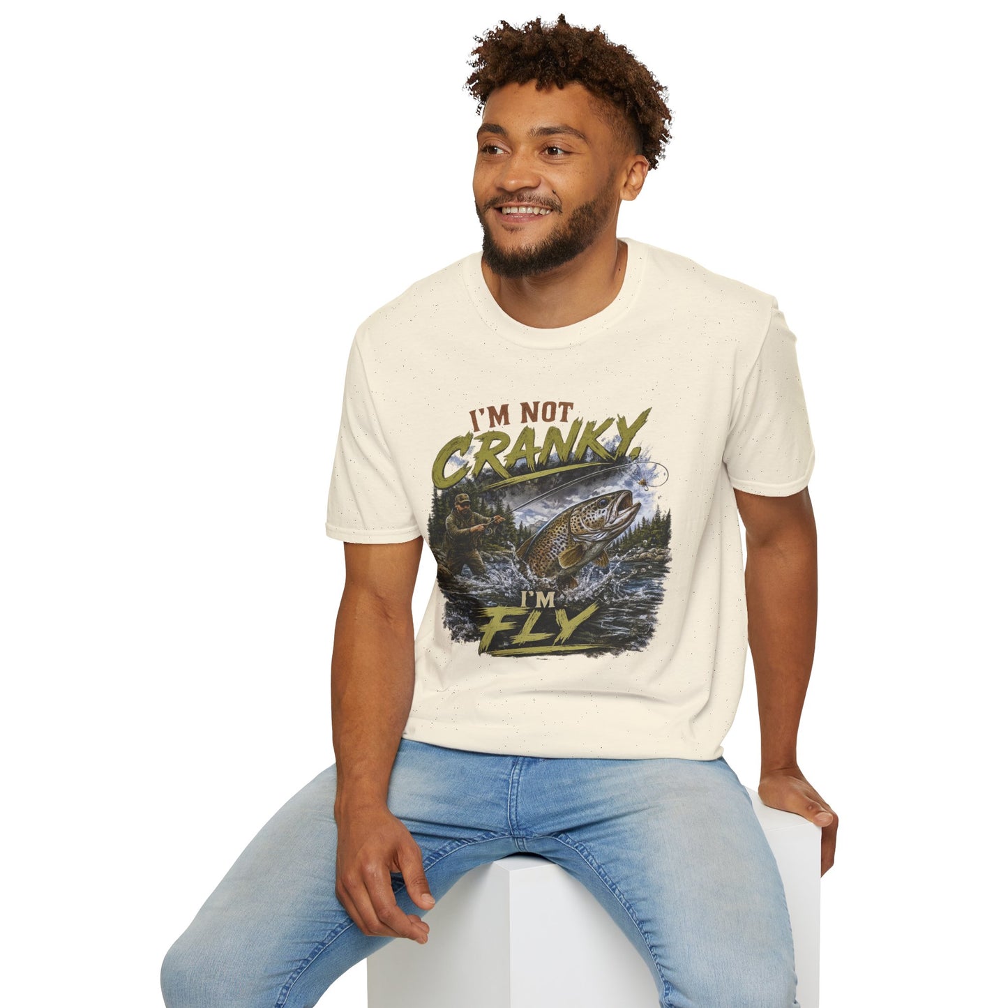 "I’m Not Cranky, I’m Fly" Vintage Trout Fly-Fishing Tee