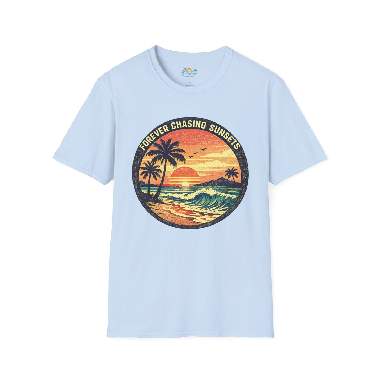 Forever Chasing Sunsets T-Shirt — Vintage Beach Sunset