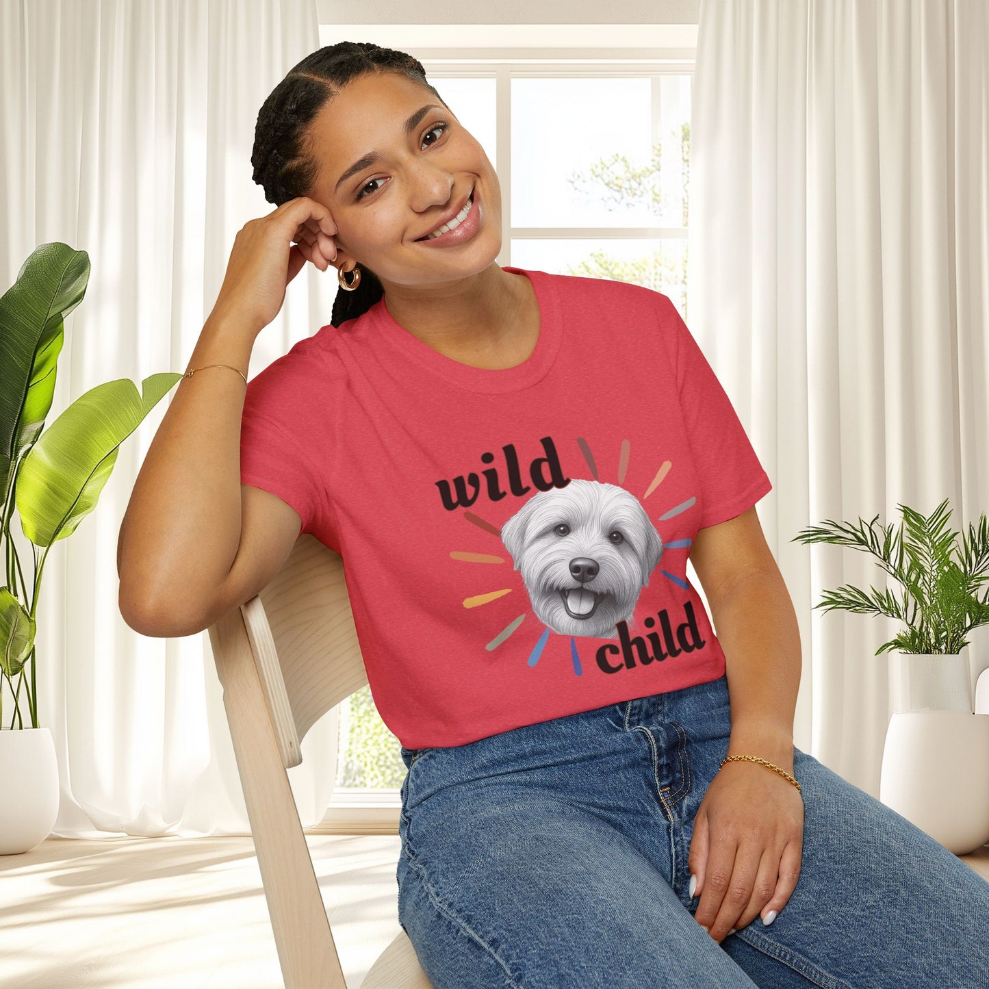 "Wild Child" T‑Shirt -Graphic Tee for Dog Lovers