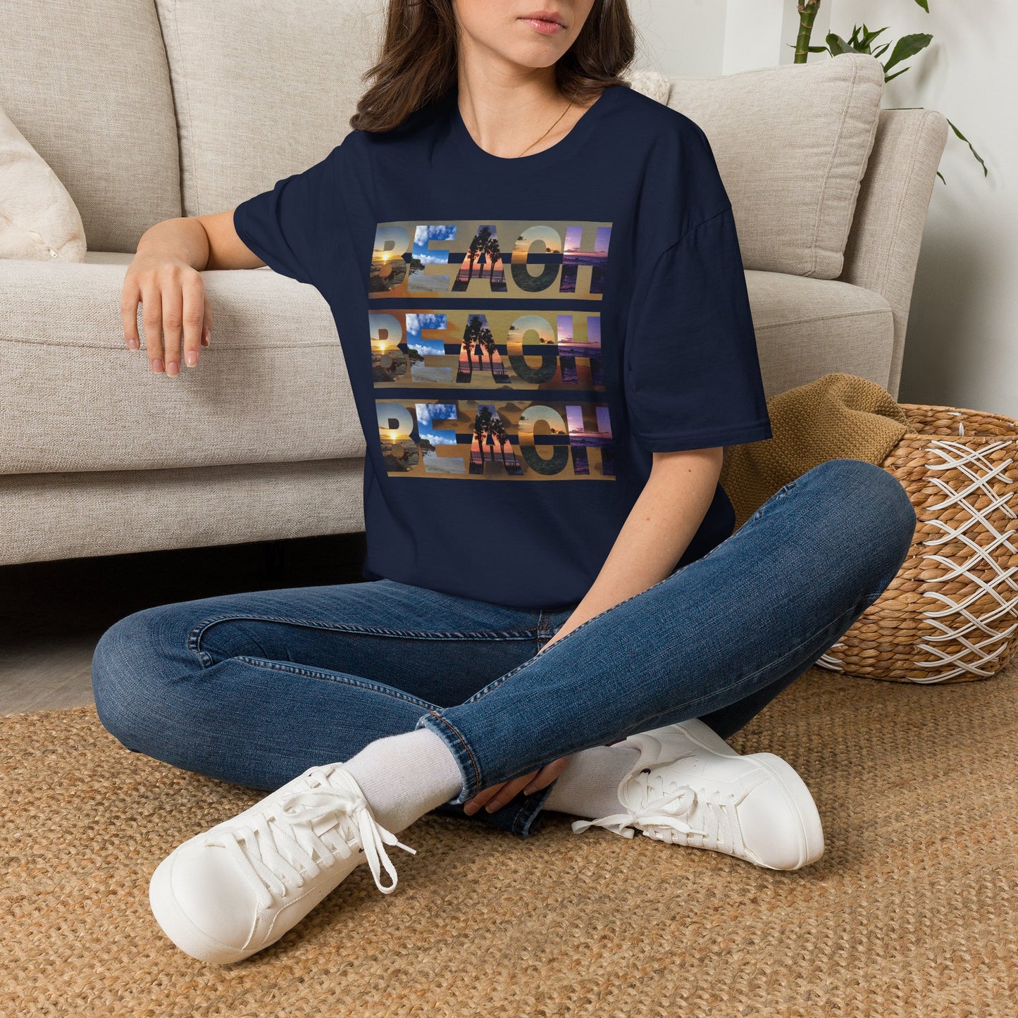 Copy of Beach on Repeat- Sunset Graphic Tee