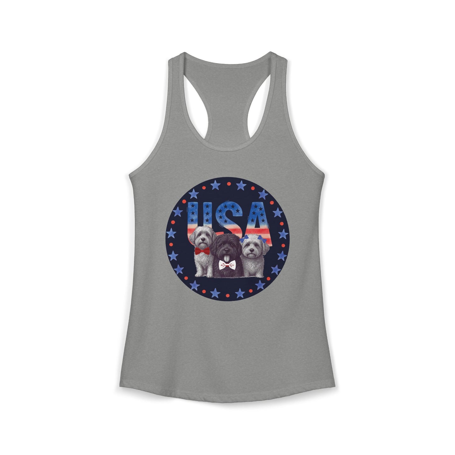 USA Puppy -Women's Ideal Racerback Tank