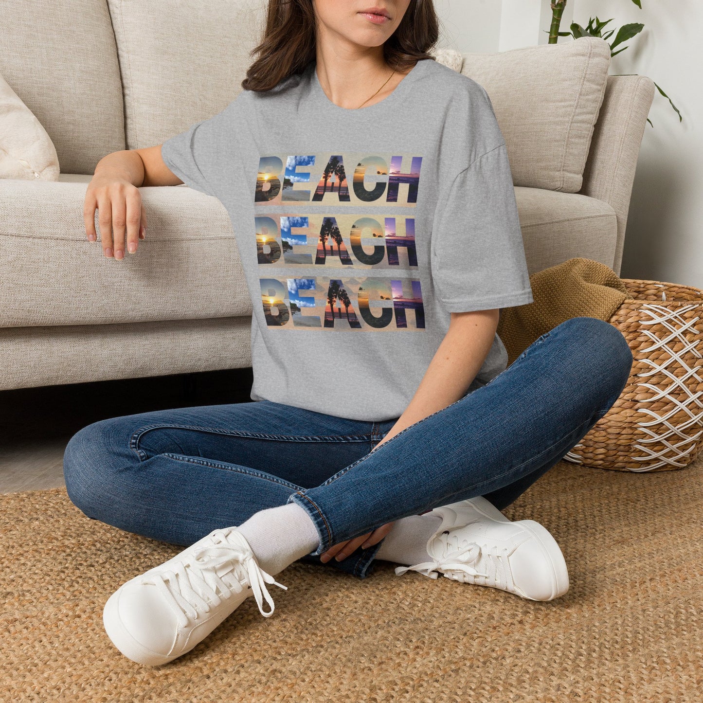 Copy of Beach on Repeat- Sunset Graphic Tee