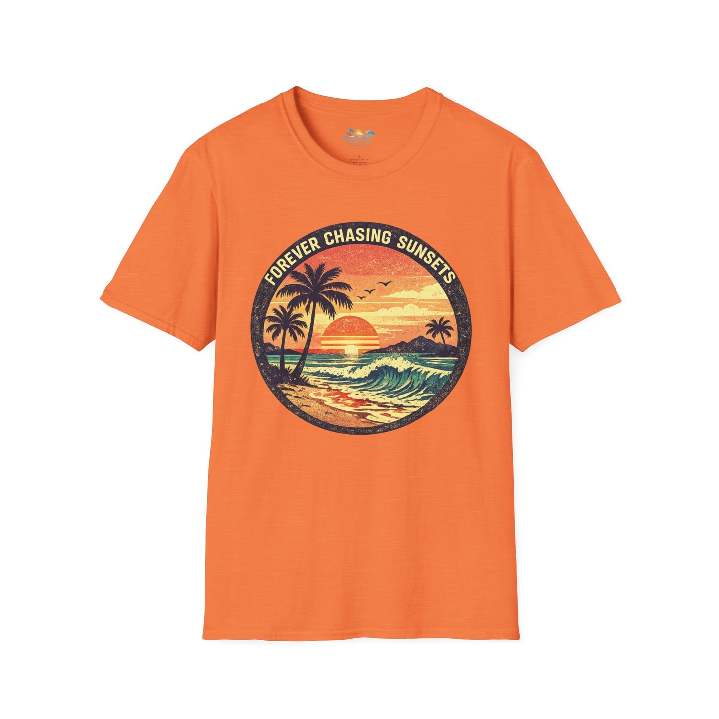 Forever Chasing Sunsets T-Shirt — Vintage Beach Sunset