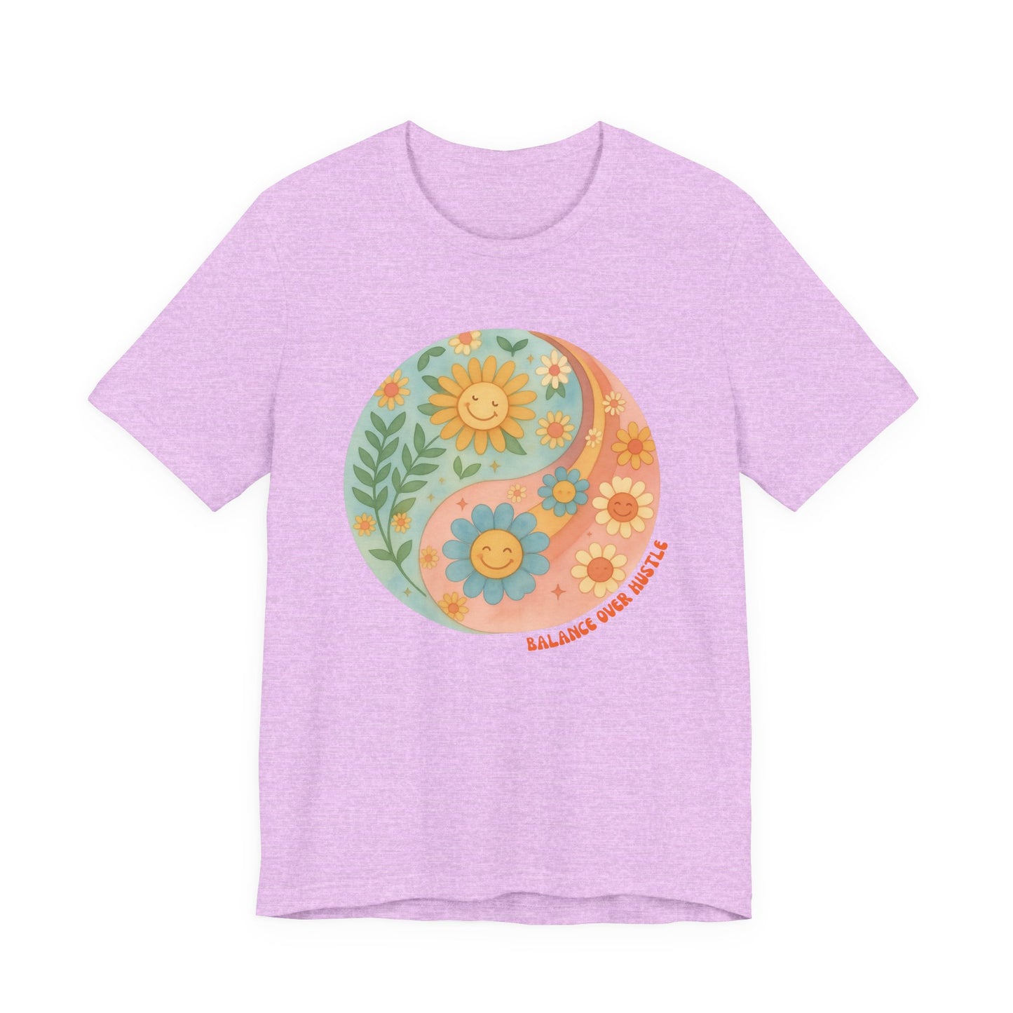 Balance Over Hustle Inspirational Graphic T-Shirt
