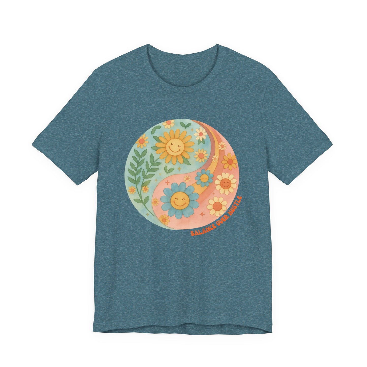 Balance Over Hustle Inspirational Graphic T-Shirt