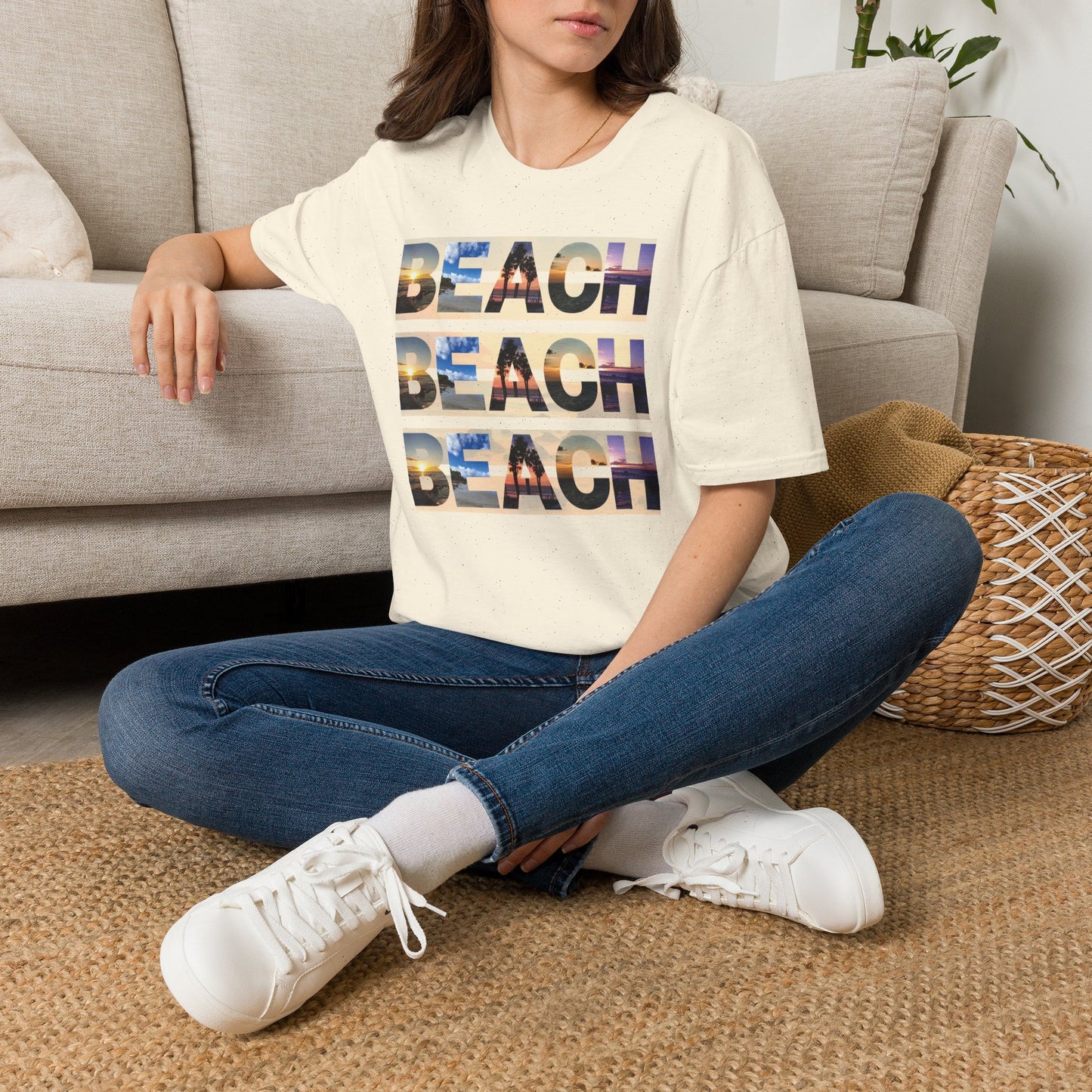 Copy of Beach on Repeat- Sunset Graphic Tee