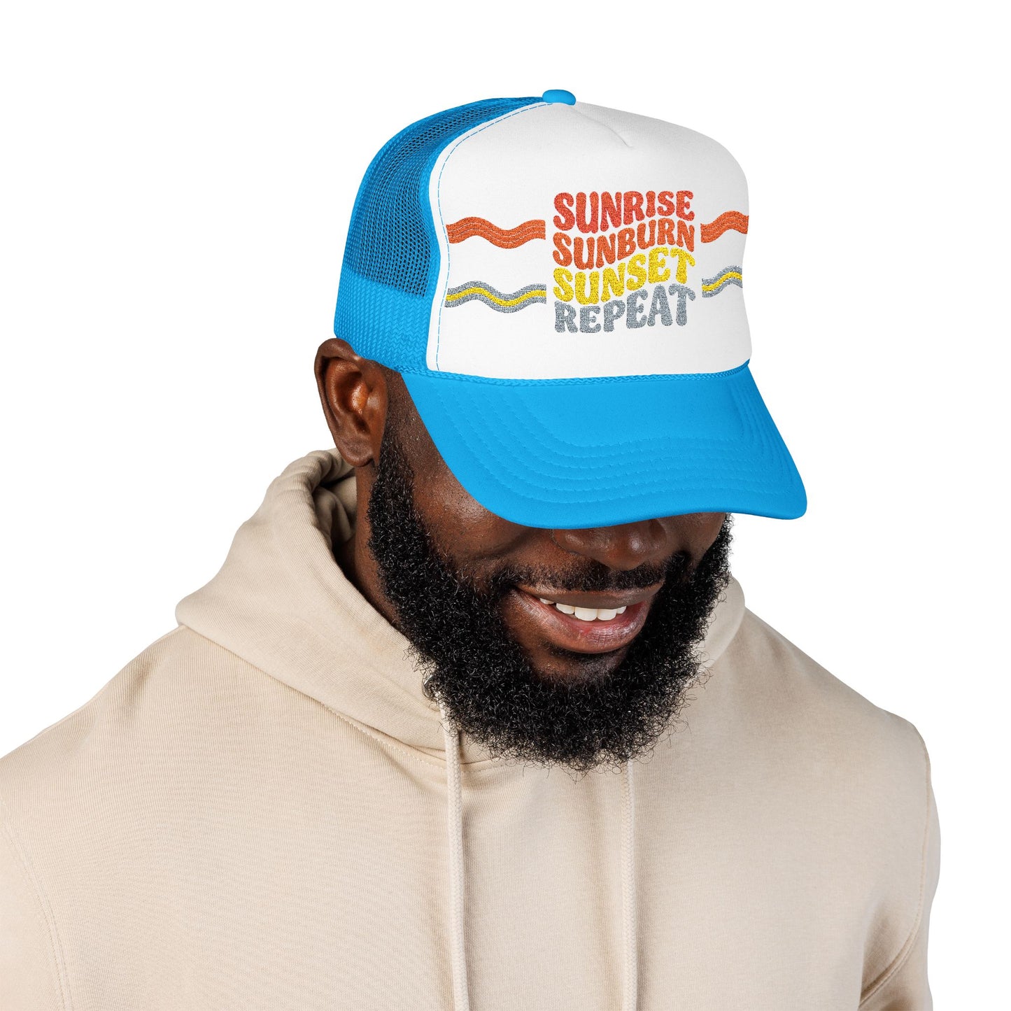 Sunrise Sunburn Sunset Repeat- Foam Trucker Hat